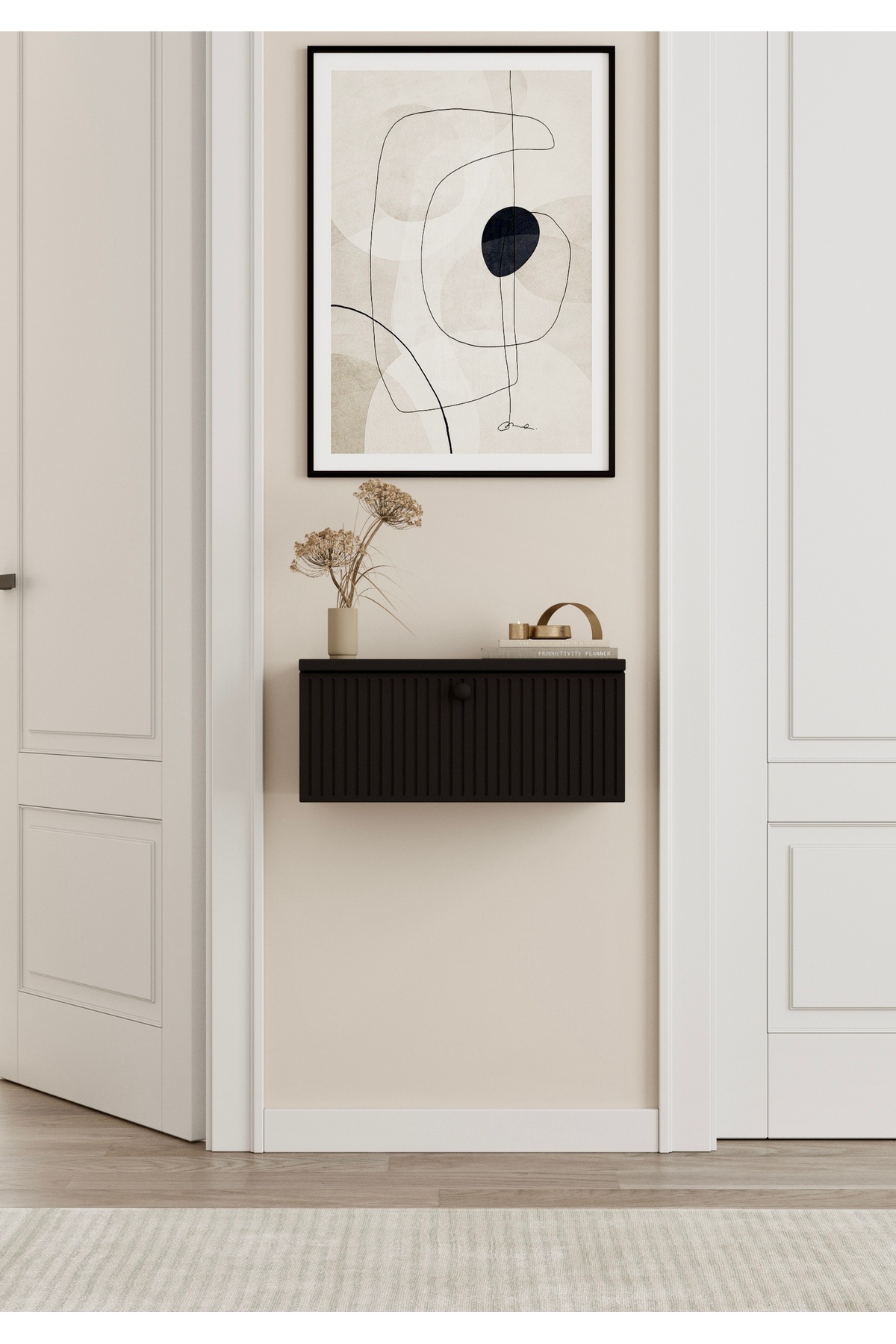 MİMOSA MDF WALL-MOUNTED COVER dresser,Vanity (50 cm)