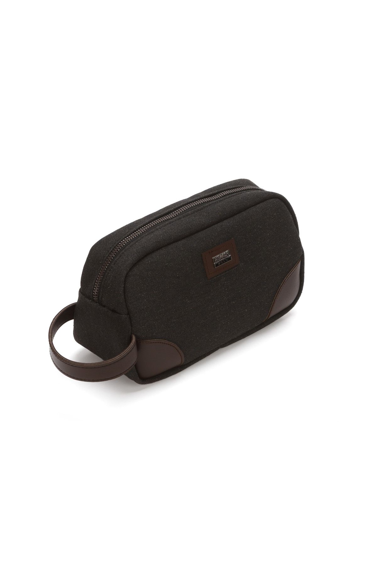 Newish Polo Erkek Kanvas Kumaş Portföy Clutch Traş Kozmetik Bakım ve Günlük El Çantası