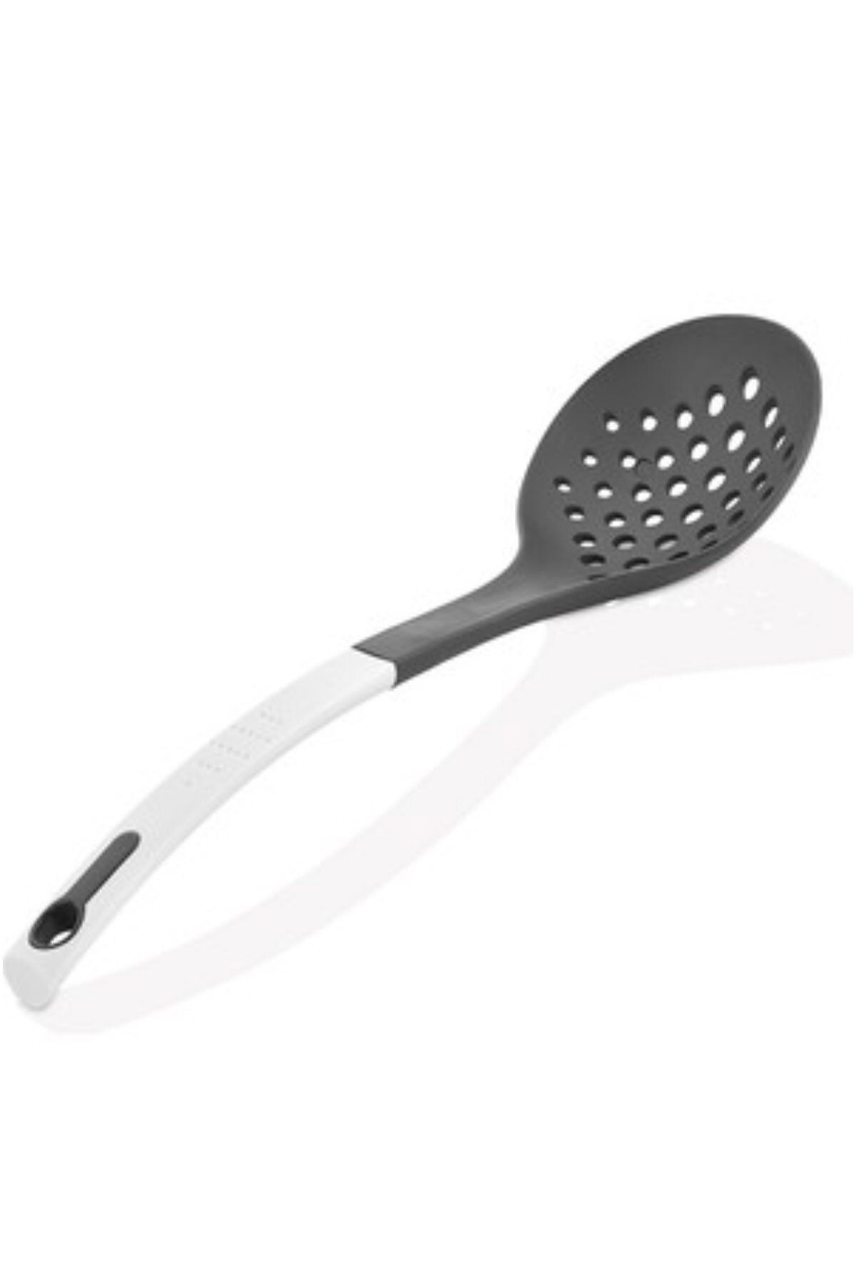 SİHİRLİ AYAKLAR Gri-Beyaz Sağlam Sert Plastik 180 Dereceye Kadar Dayanıklı Skimmer Kevgir 31cm BPA Free