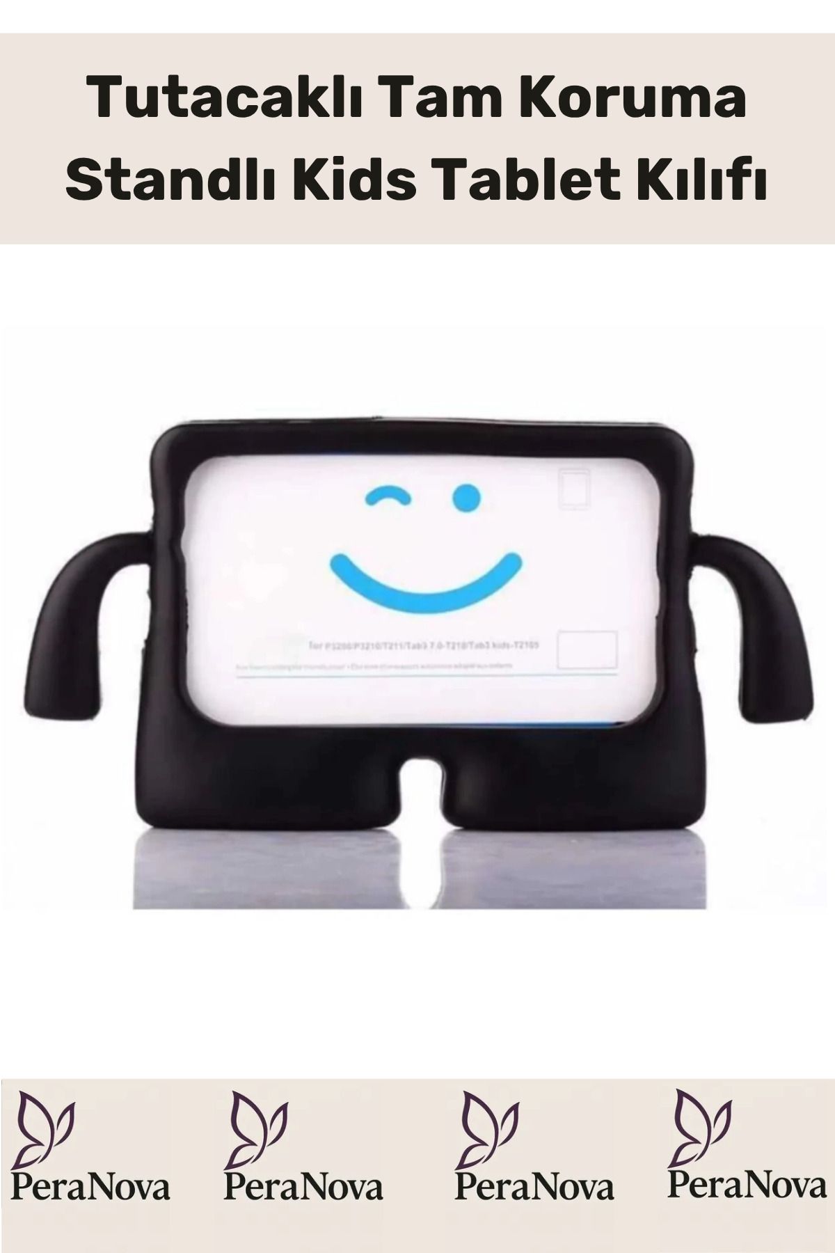 PeraNova Özel Seri Apple Ipad 7. 8. 9. Nesil 10.2 Inç Yumuşak Dokulu Tutacaklı Tam Koruma Standlı Kids