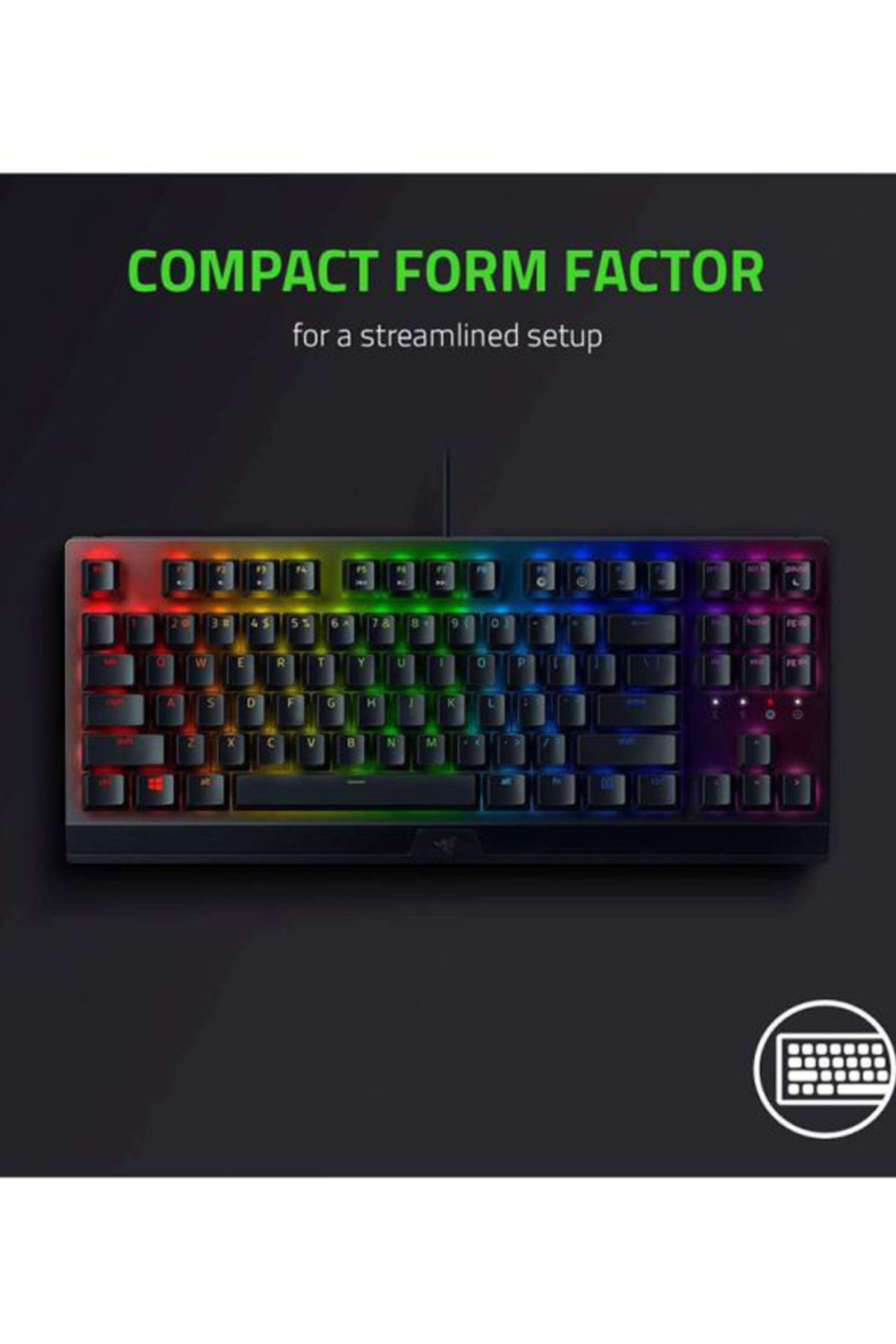 RAZER-BlackWidow V3 Tenkeyless - Mechanical Wired Gaming Keyboard Black - US Layout 4