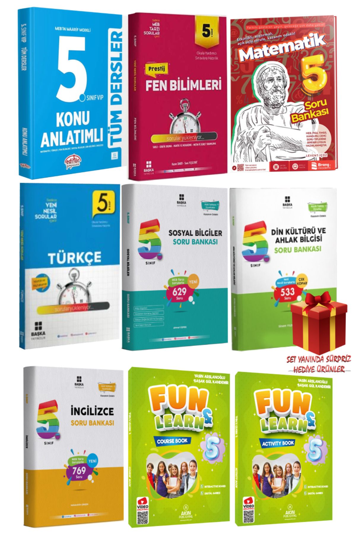 Editör Yayınevi 5. Sınıf Tüm Dersler Konu Anlatımı+ Türkçe+ Matematik+ Sosyal+ Fen+ Din+ İngilizce Soru Bankası