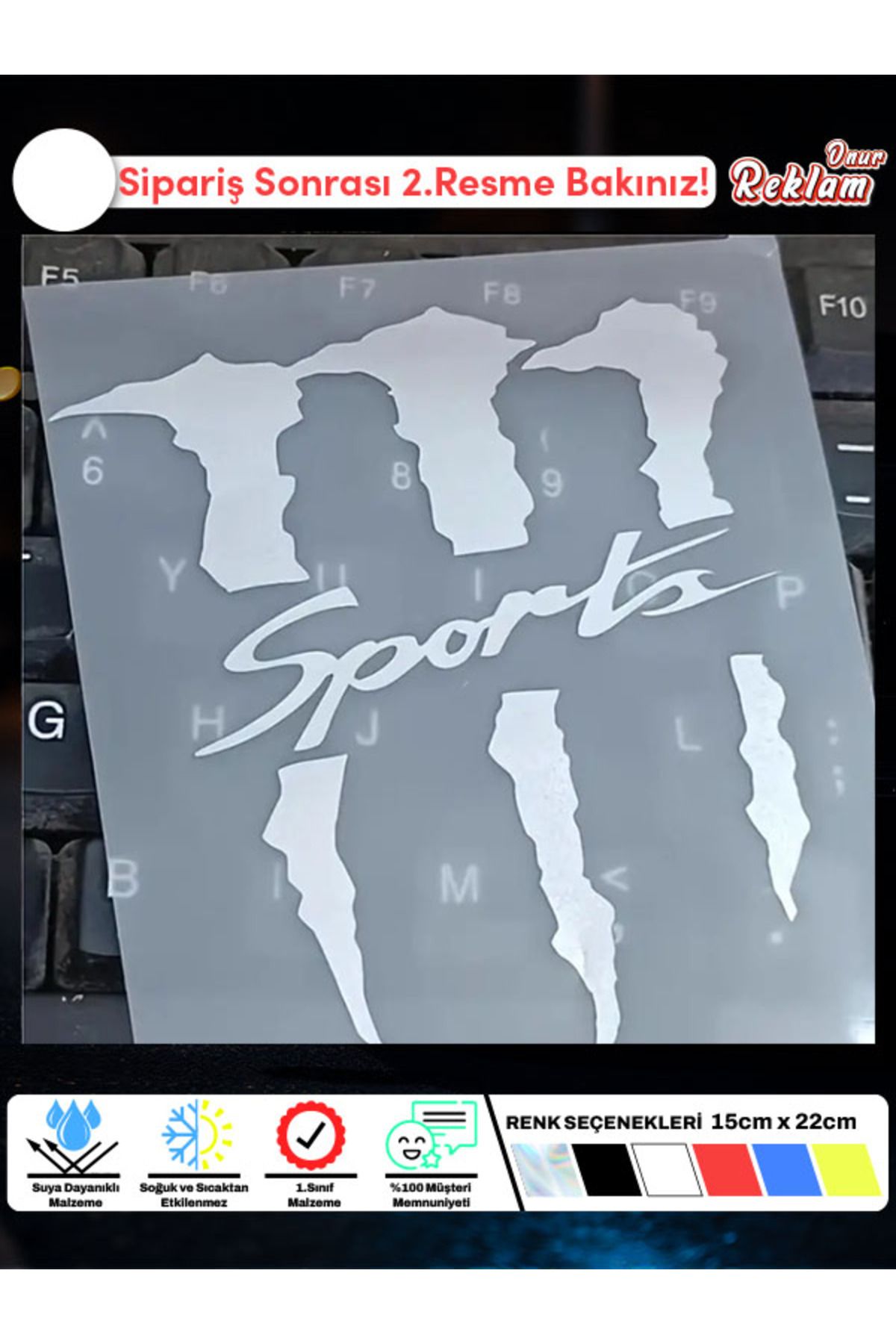 Onur Reklam Sport Pençe İzi Temalı Motosiklet & Araba Sticker – 15x22 cm