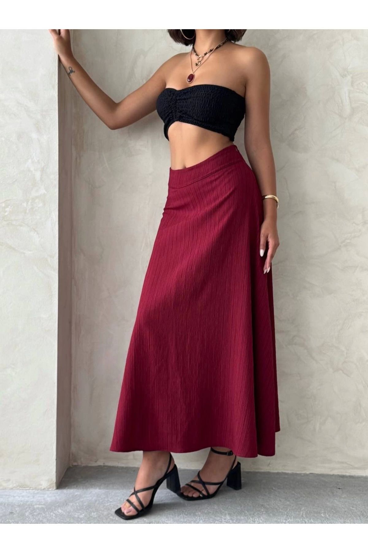 ETİLER COLLECTION Uzun astarlı etek s255043
