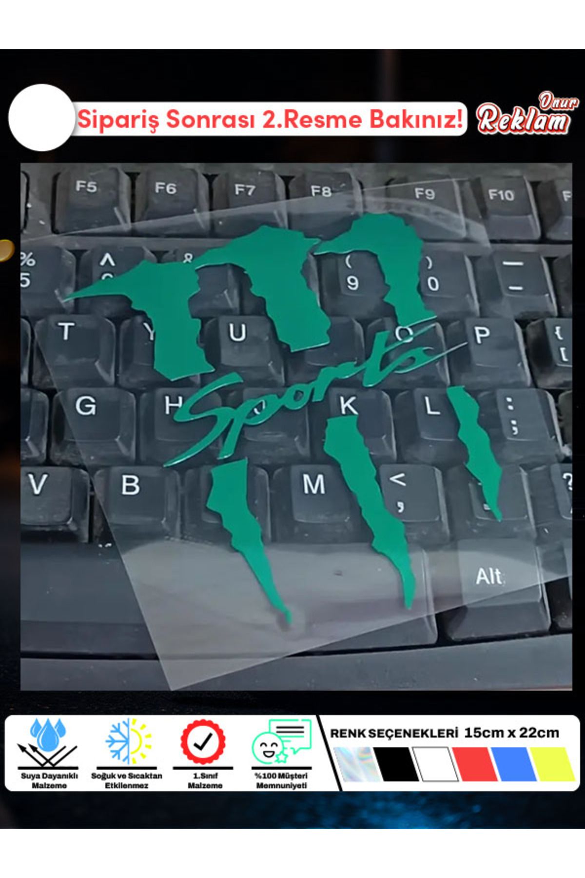 Onur Reklam Sport Pençe İzi Temalı Motosiklet & Araba Sticker – 15x22 cm