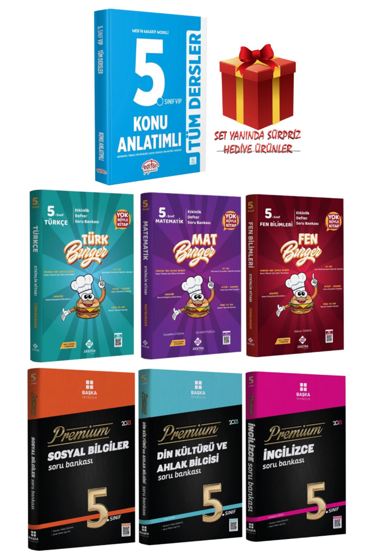 Editör Yayınevi 5. Sınıf Tüm Dersler Konu Anlatımı+ Türkçe+ Matematik+ Sosyal+ Fen+ Din+ İngilizce Soru Bankası