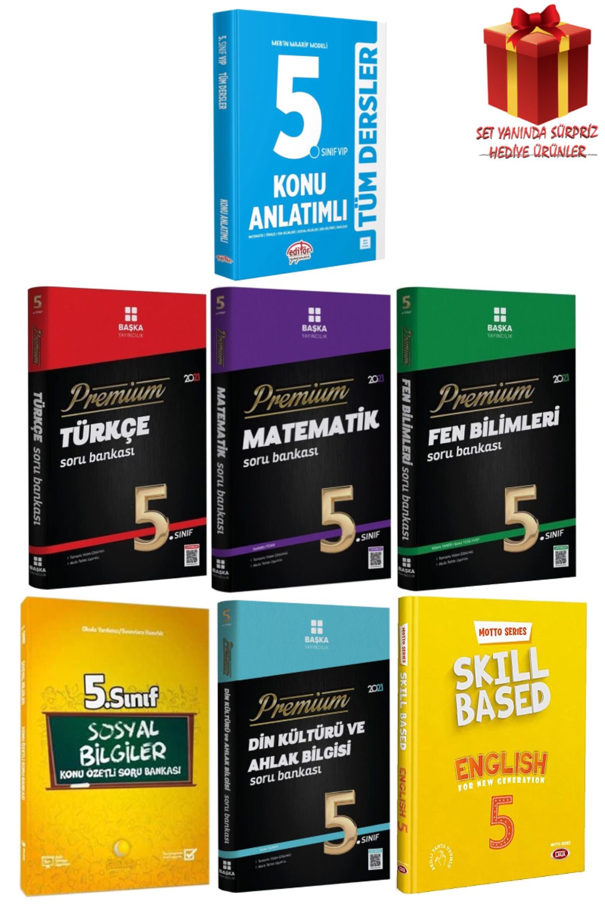 Editör Yayınevi 5. Sınıf Tüm Dersler Konu Anlatımı+ Türkçe+ Matematik+ Sosyal+ Fen+ Din+ İngilizce Soru Bankası