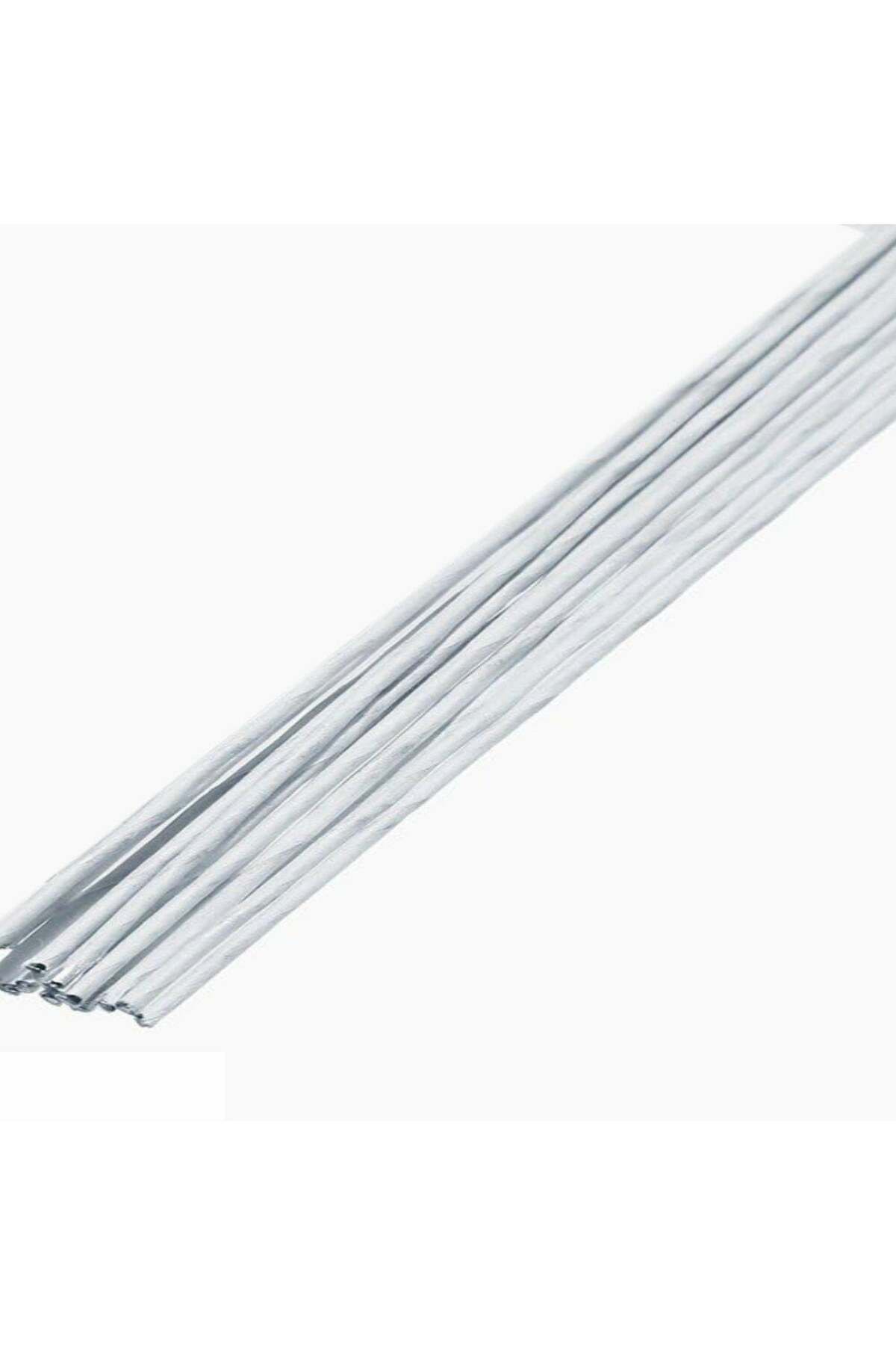 roco paper Yapay Çiçek Teli, Çiçek Aranjman Yapım Teli, 2 mm - 10 Adet 60 cm - Beyaz