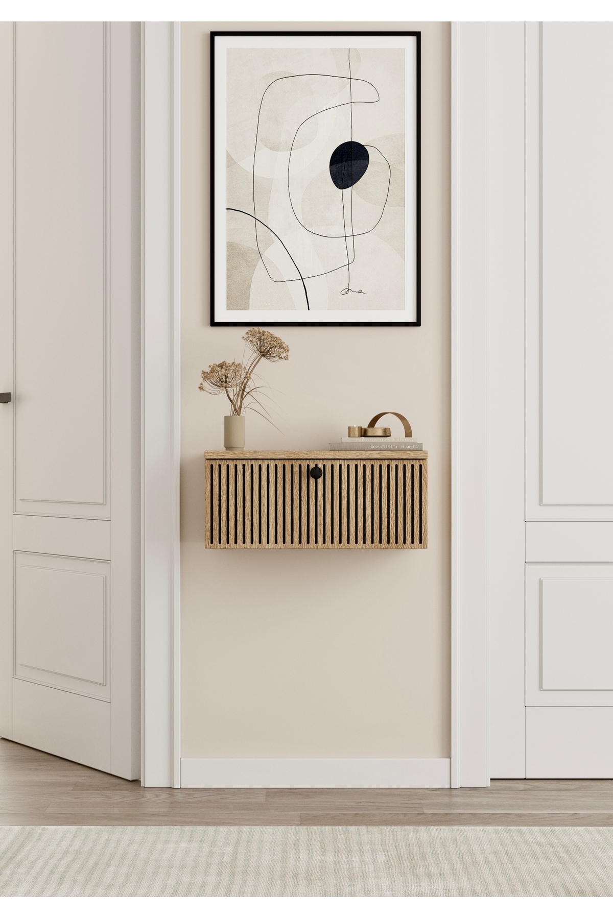 MİMOSA MDF WALL-MOUNTED COVER dresser,Vanity (50 cm)