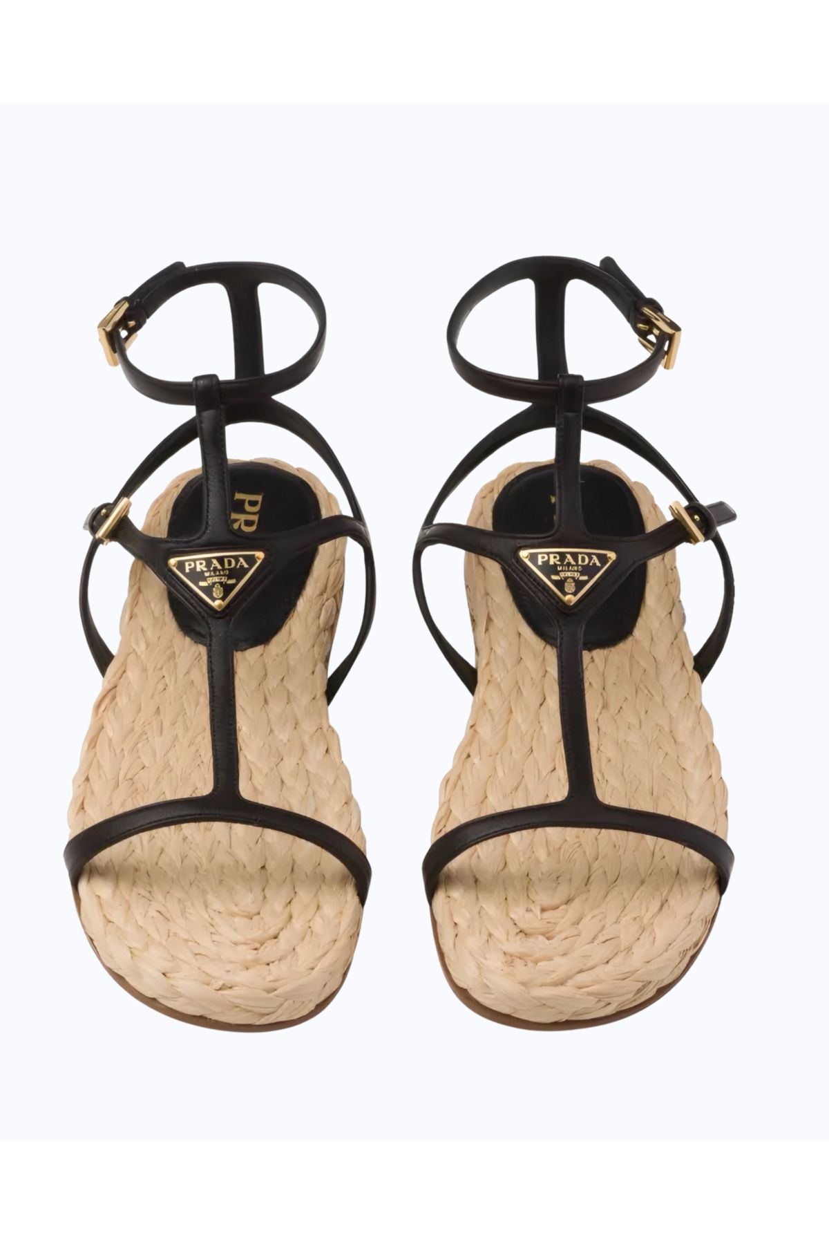 Prada Sport Üçgen Logo Deri Kadın Sandalet