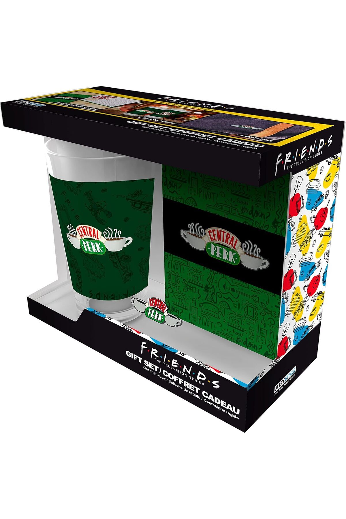 ABYstyle FRIENDS Hediye Kutusu Cam XXL + Pin's + Central Perk Not Defteri