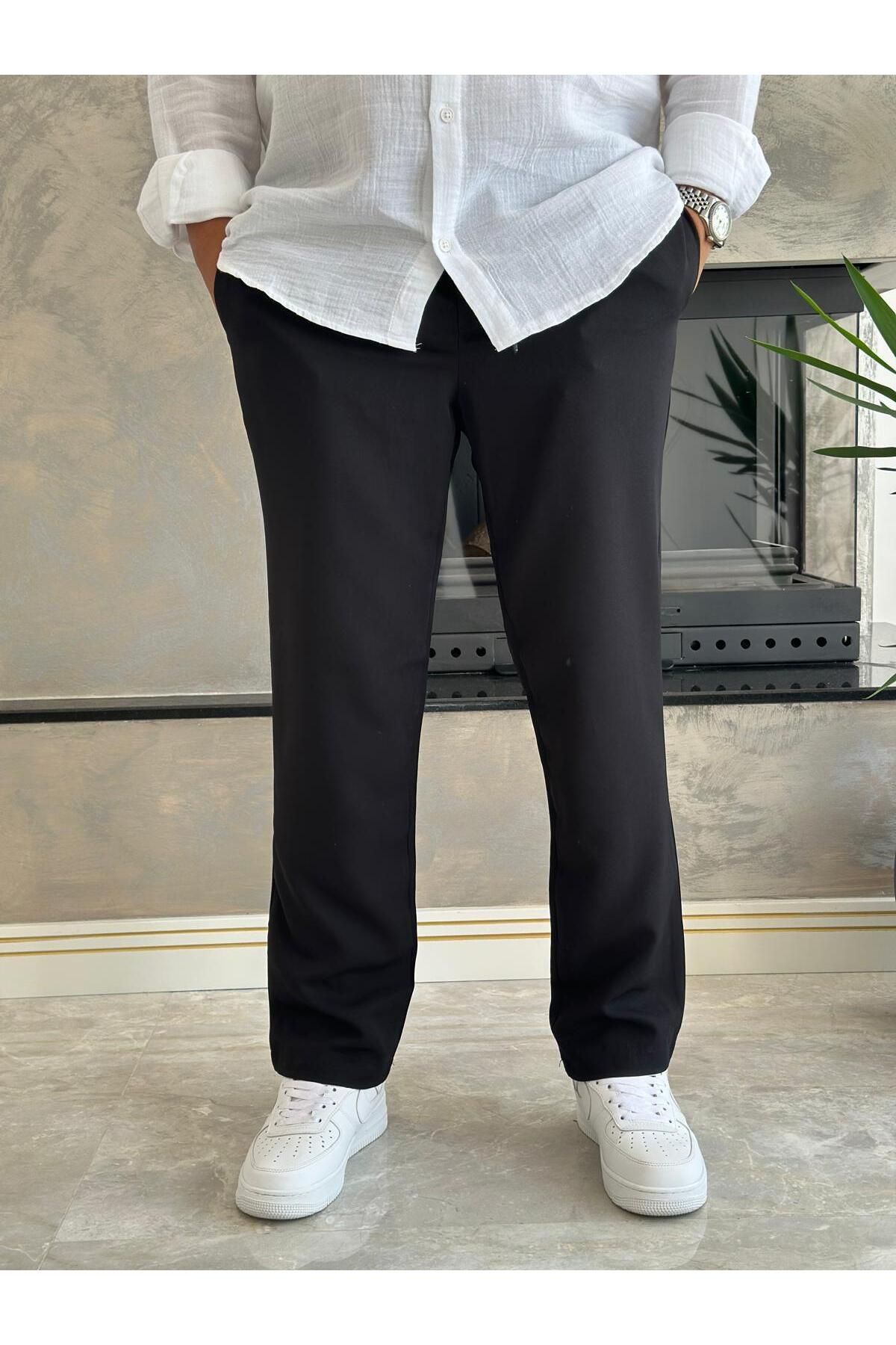 ECARTS Erkek Regular Fit Premium Chino Pantolon Siyah Eca013