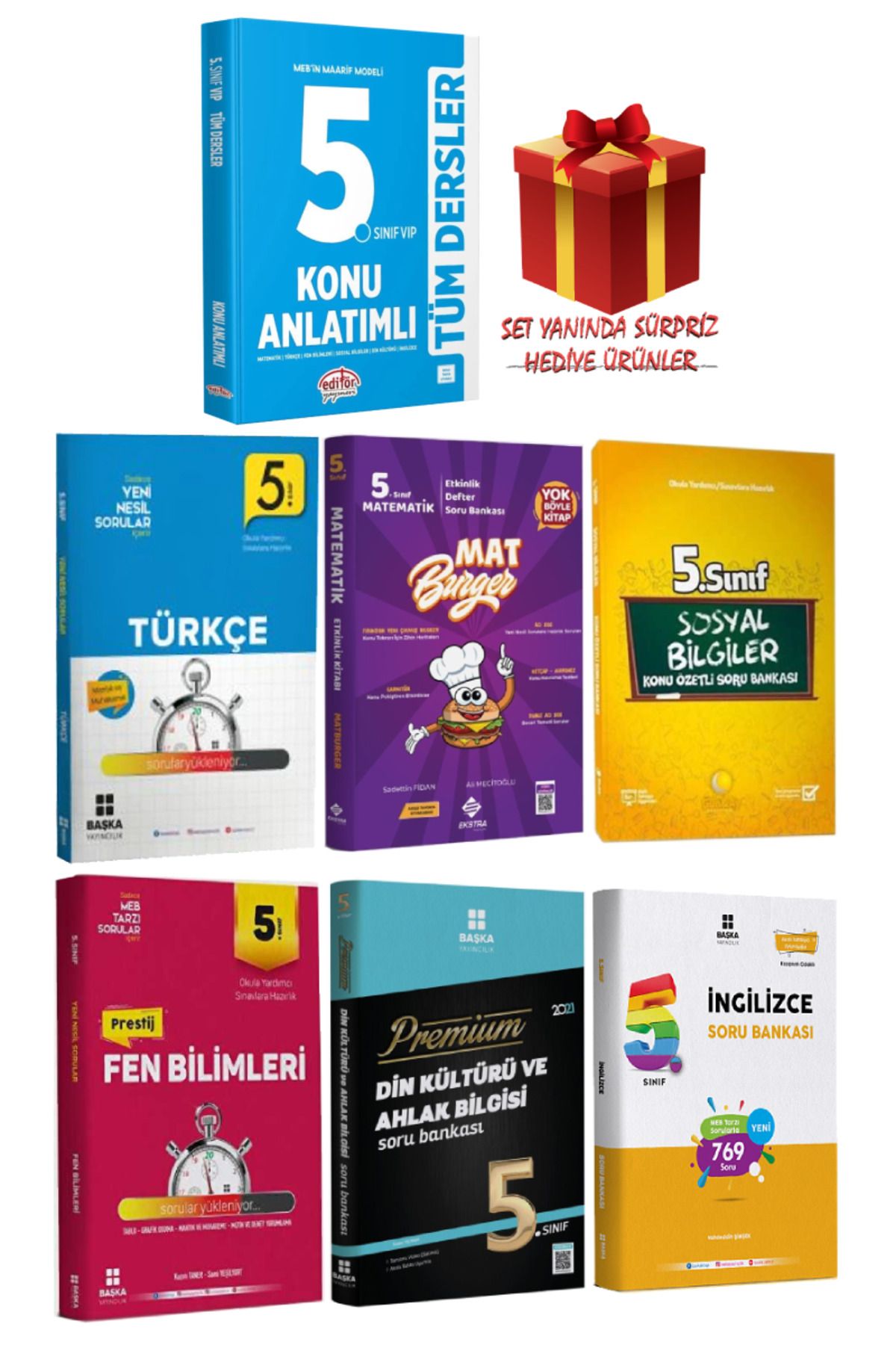 Editör Yayınevi 5. Sınıf Tüm Dersler Konu Anlatımlı+Türkçe+Matematik+Sosyal+Fen Bilimleri+Din Kültürü+İngilizce SB