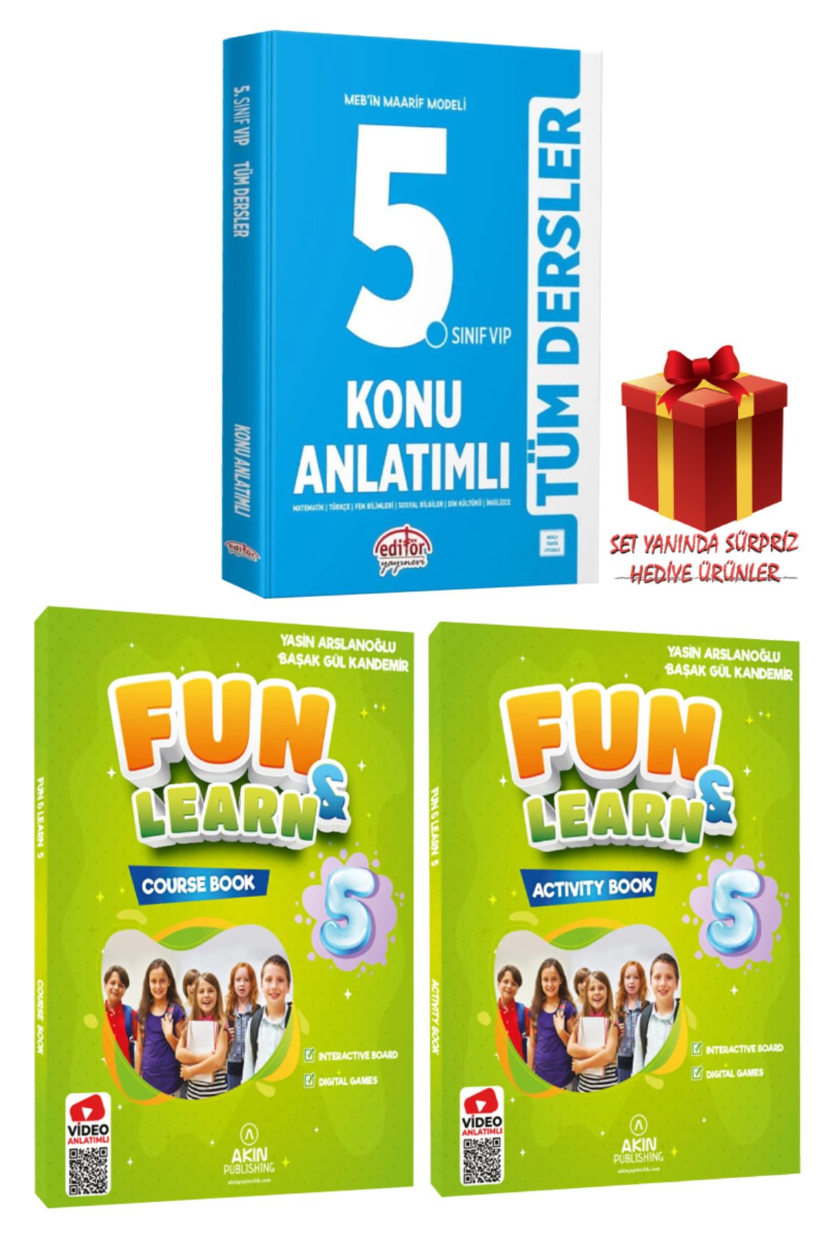 Editör Yayınevi MEB'in Maarif Modeli | 5. Sınıf VIP Tüm Dersler Konu Anlatımlı+Fun&Learn İngilizce Seti+Hediye