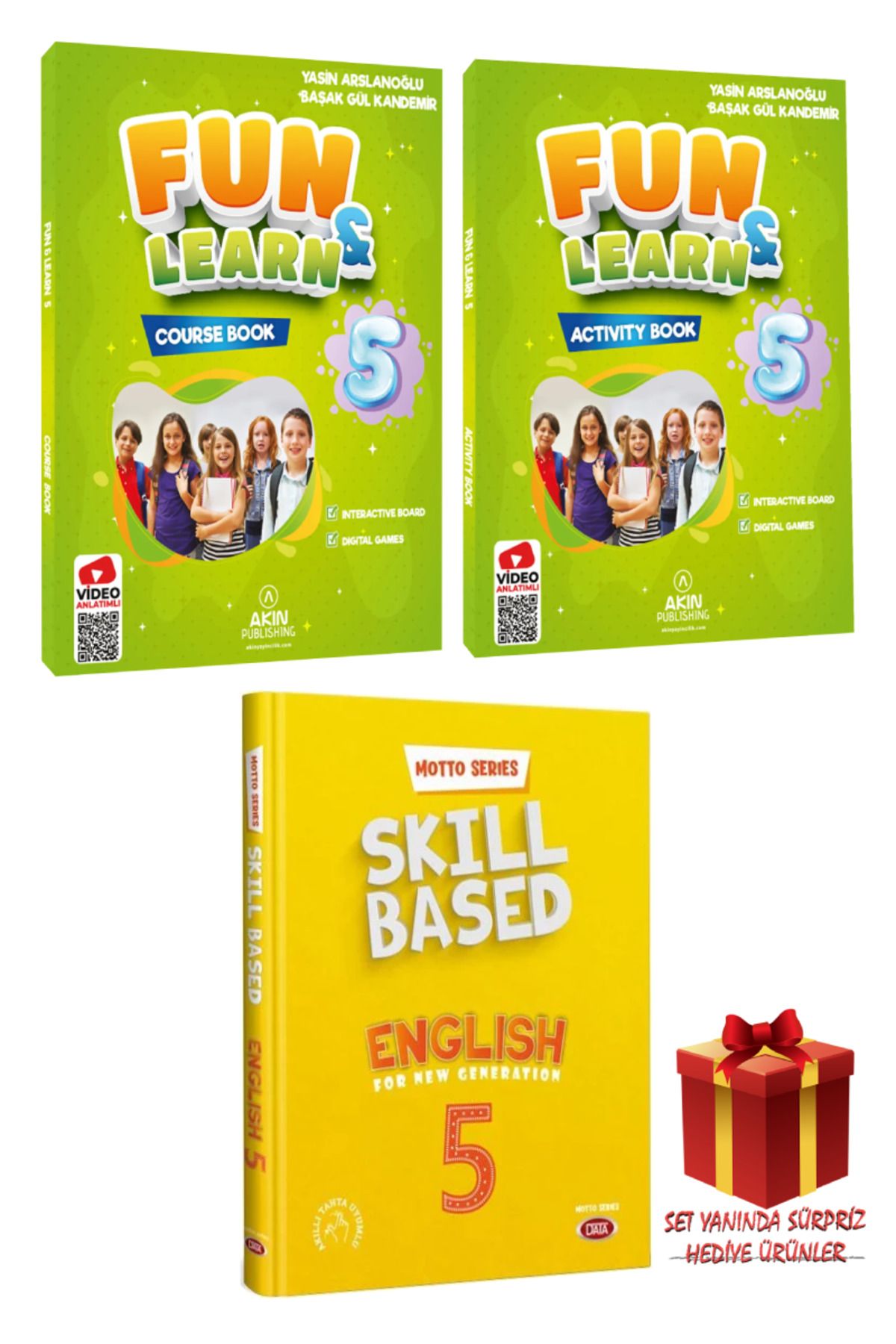 Data Yayınları 5. Sınıf Beceri Temelli İngilizce+Fun&Learn İngilizce Seti: Fun&Learn Course Book+Activity Book