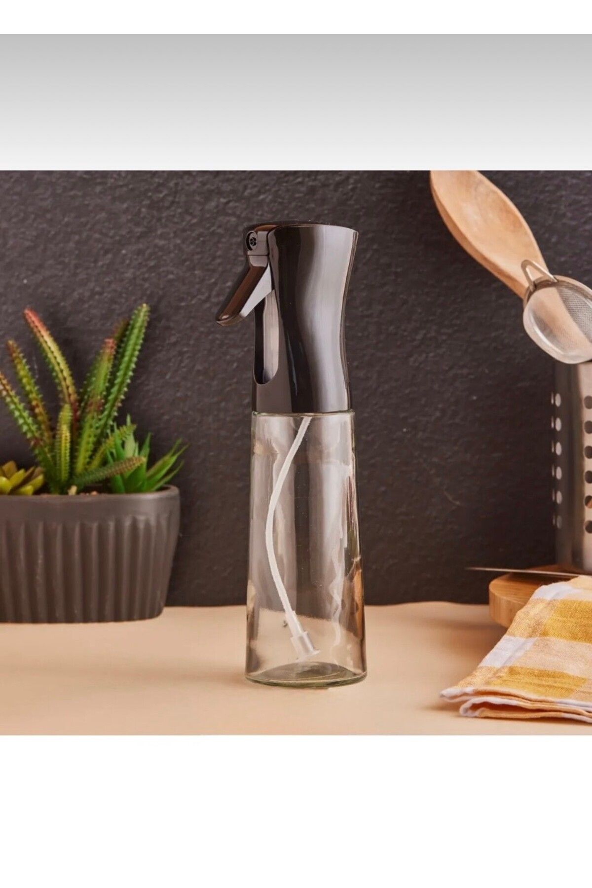 Aly Duru Home Sprey Yağdanlık Sıvı Yağlık Airfryer da ve Salatalarda Yağ Tasarrufu Edin Siyah 300ml