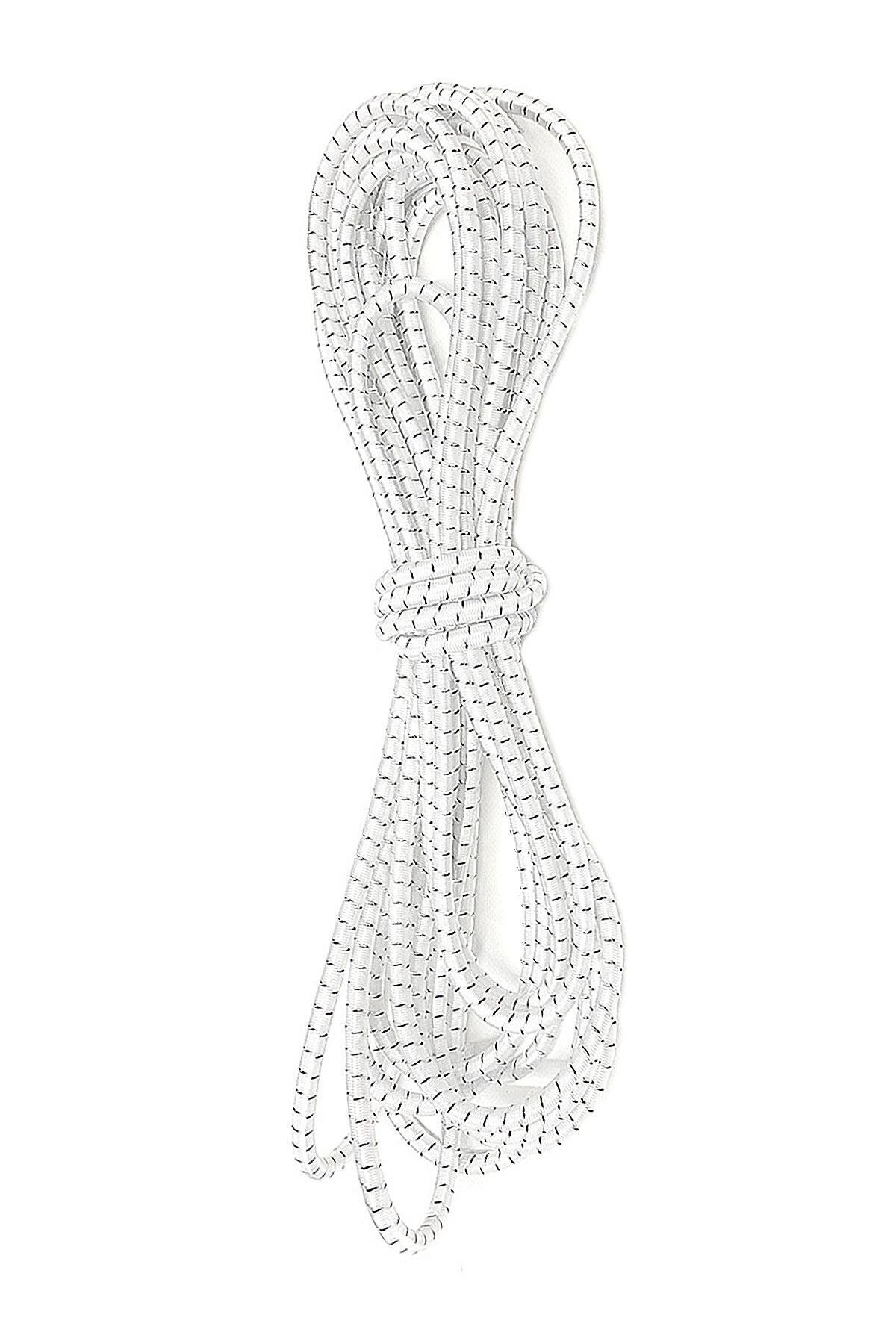 hapshoe Desenli Beyaz Simli 5 Metre 2 mm Yuvarlak Lastik