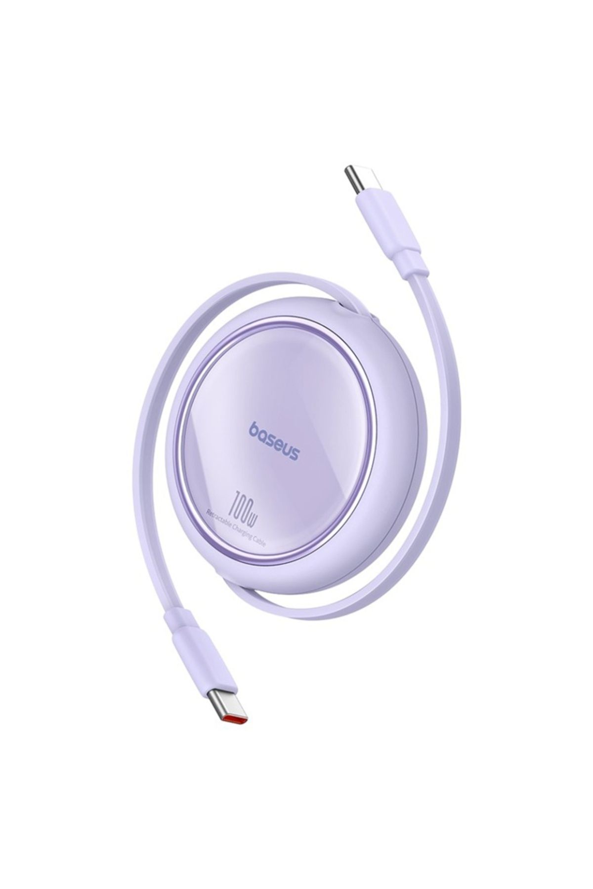 Baseus-Cablu de date retractabil Type-C la Type-C, 100W, 1m, Basues, Free2Draw Mini, Mov 1