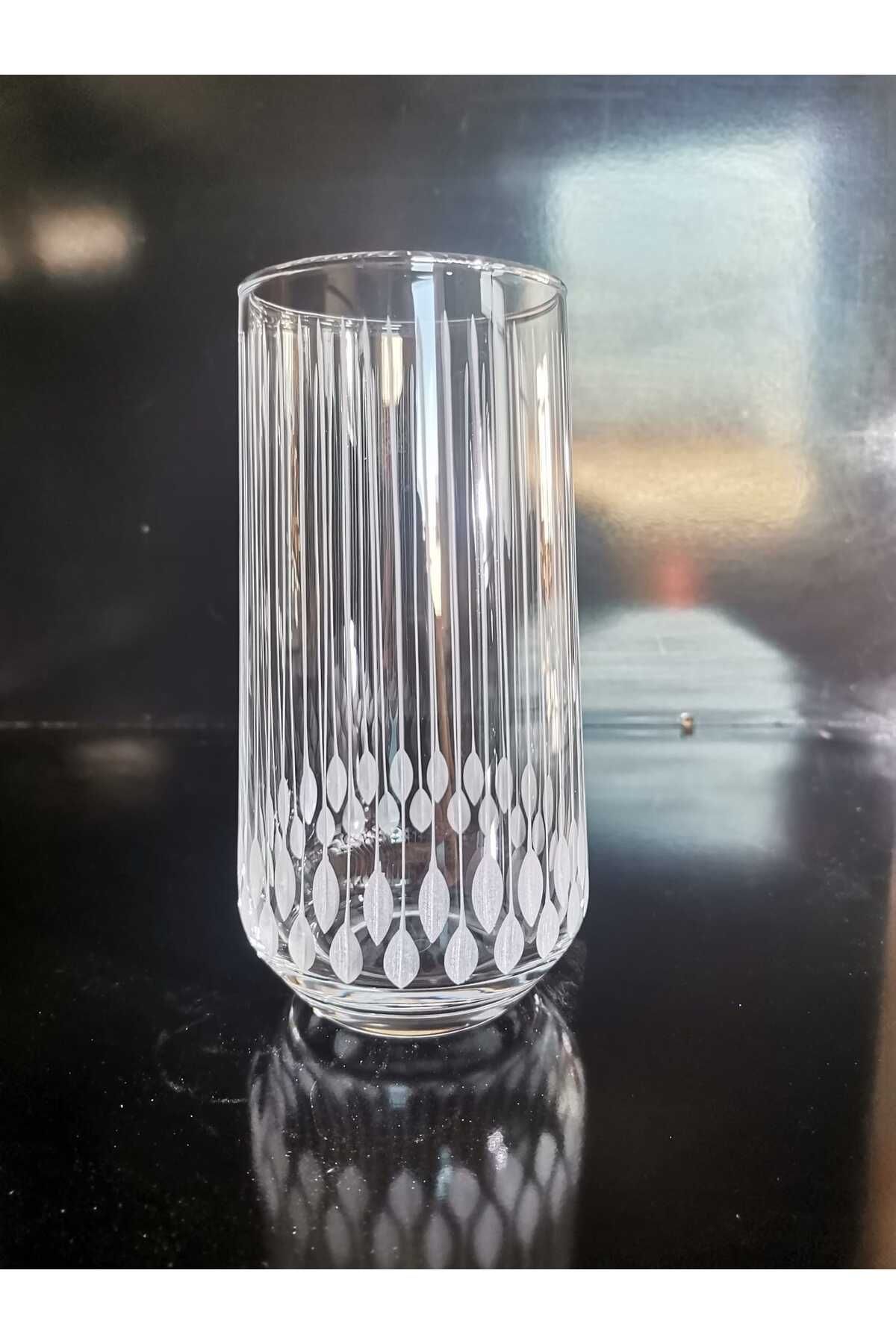 Paşabahçe Yağmur desen kristal işleme kokteyl bardağı