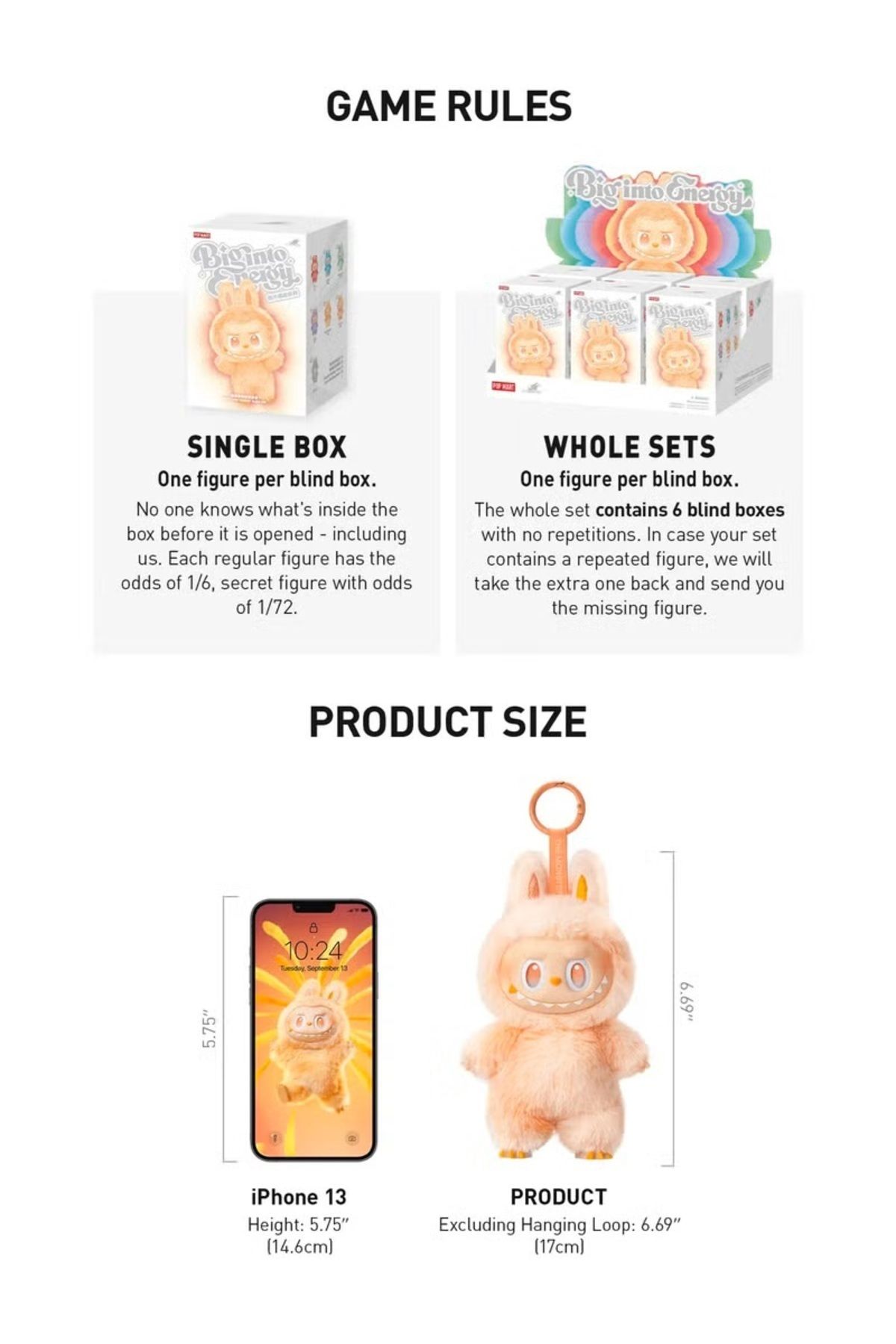 LABUBU-Doll Labubu Big Into Energy Version Blind Box Randomly Assorted-3 Pcs 5