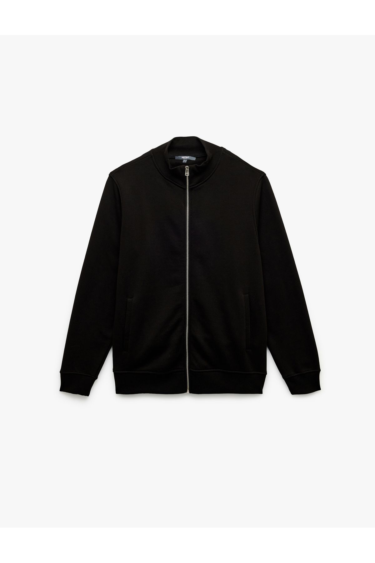Koton Şardonlu Uzun Kollu Cep Detaylı Basic Fermuarlı Sweatshirt