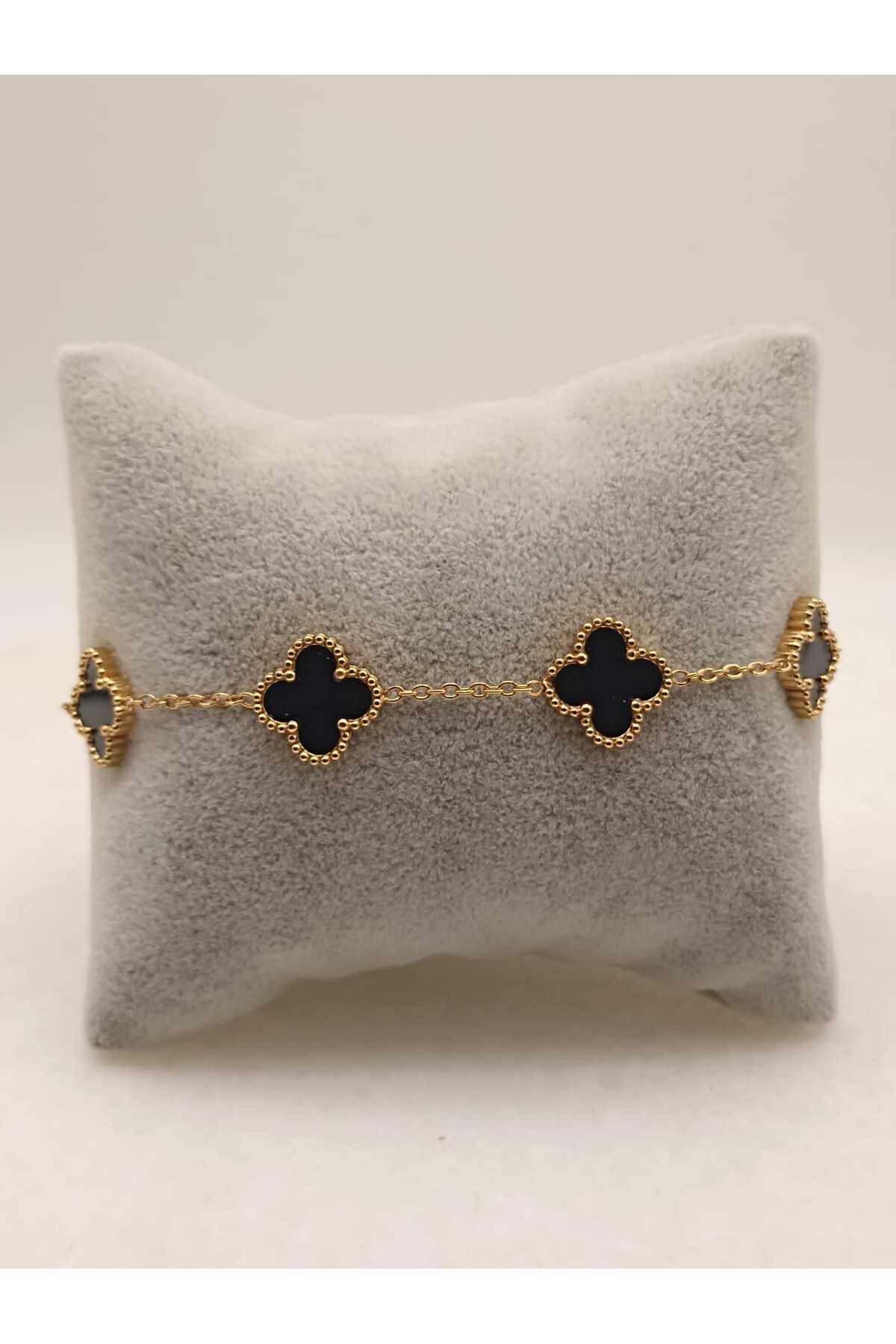 TLSMACCESORIES ÇELİK SİYAH YONCA GOLD