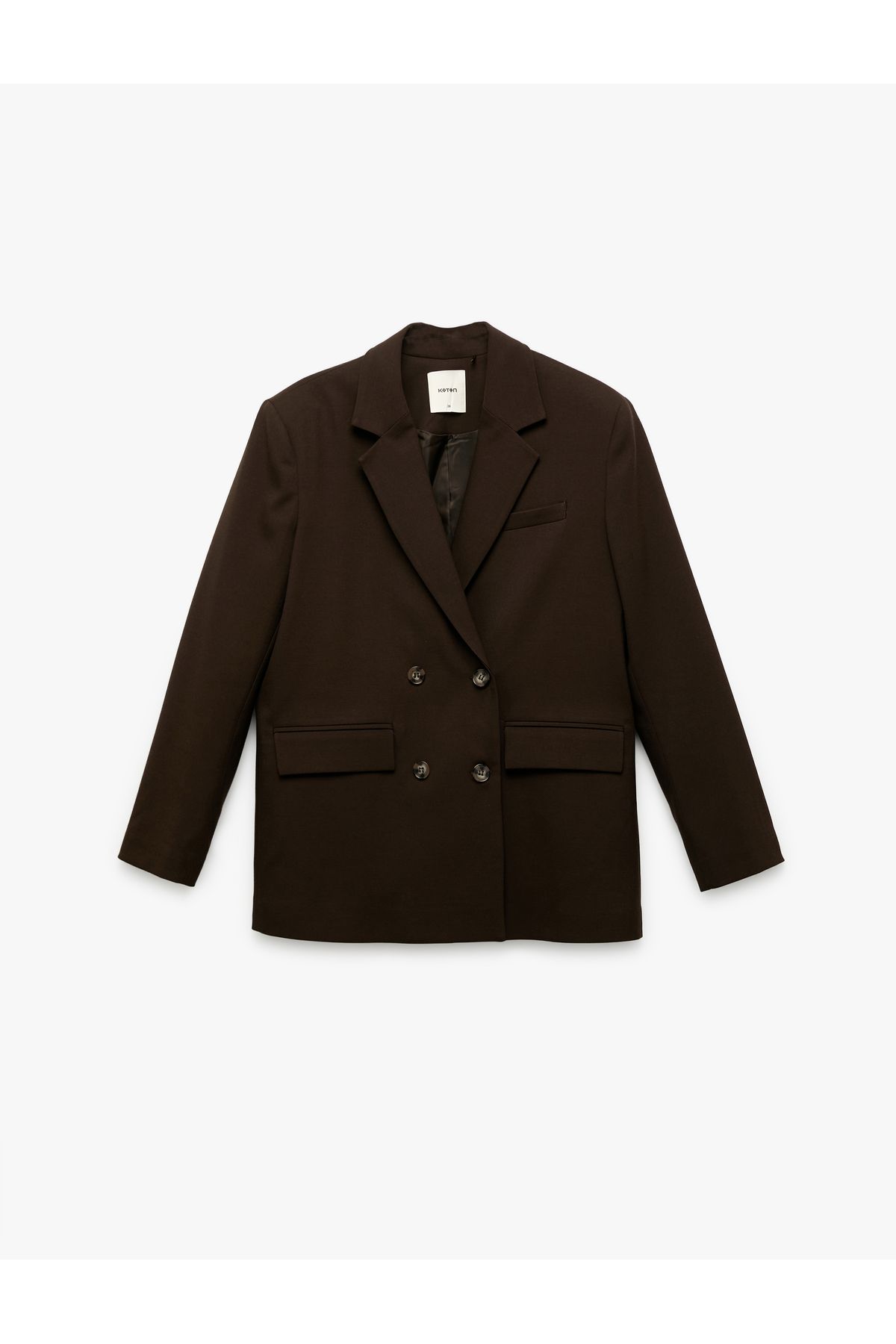 Koton Cepli Uzun Kollu Kruvaze Oversize Blazer Ceket