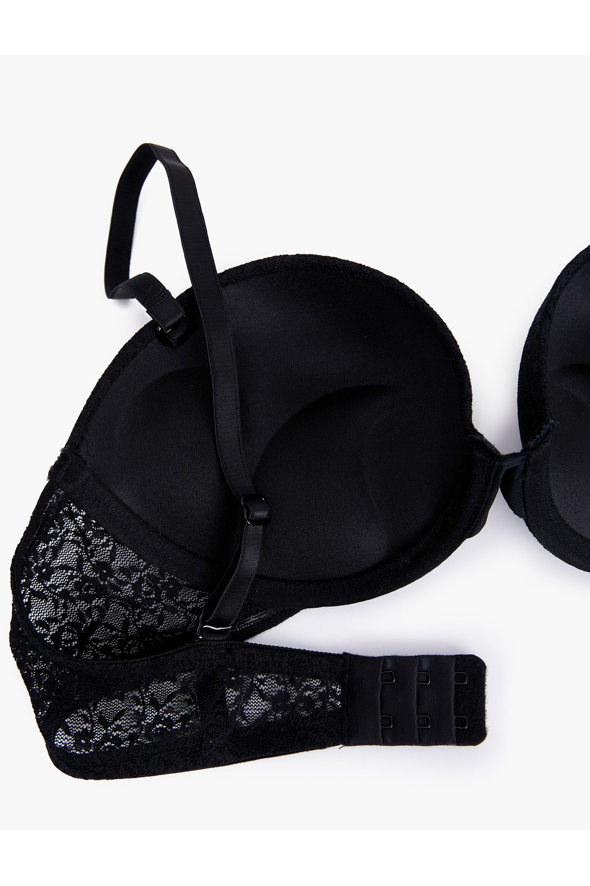 Koton-Extra Padding Maximizer Push up Lace Bra with Removable Straps 2