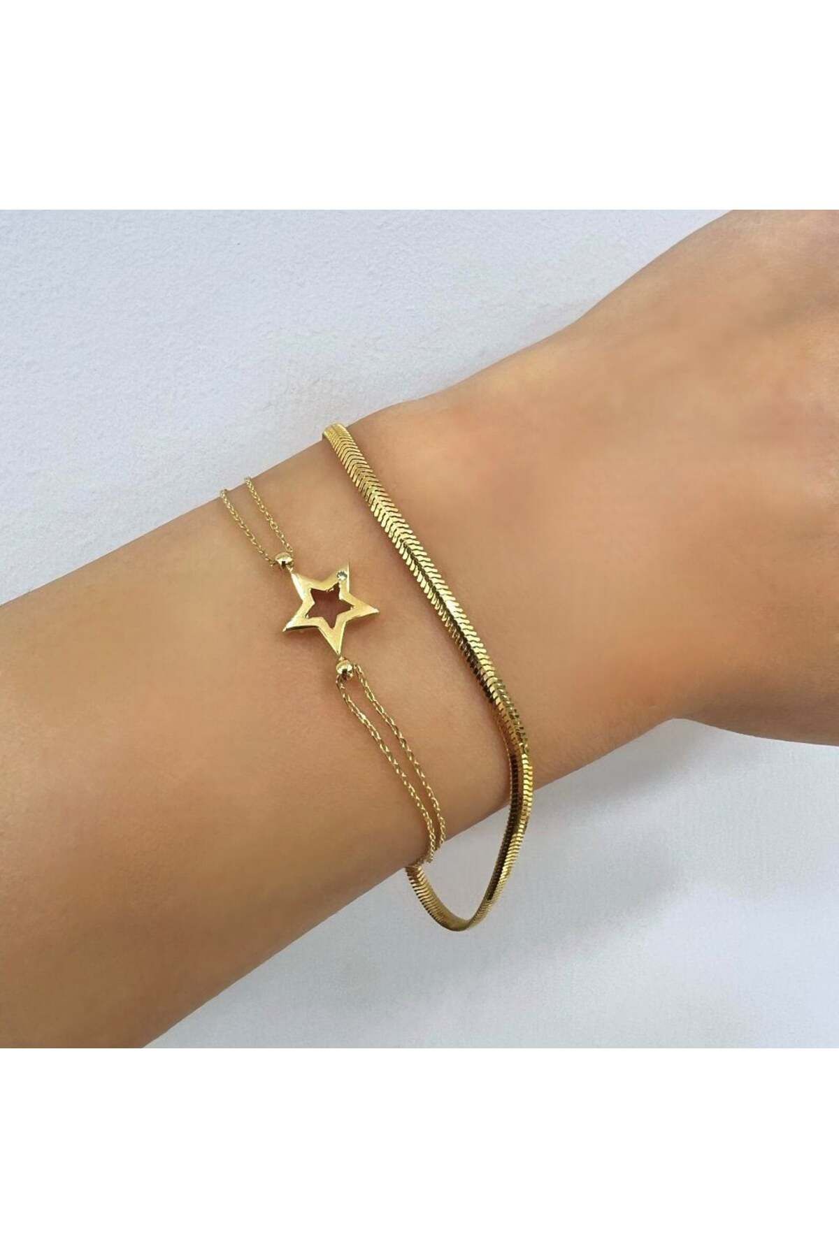 byBurak GOLD İnce Balıksırtı Bileklik – BLK0988