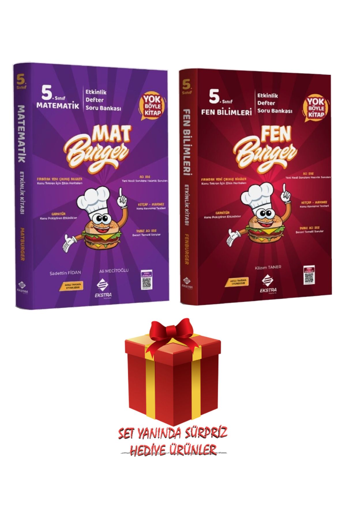 Ekstra Yayıncılık 5. Sınıf Etkinlikli Soru Bankası Seti: Mat Burger+Fen Burger+Hediye