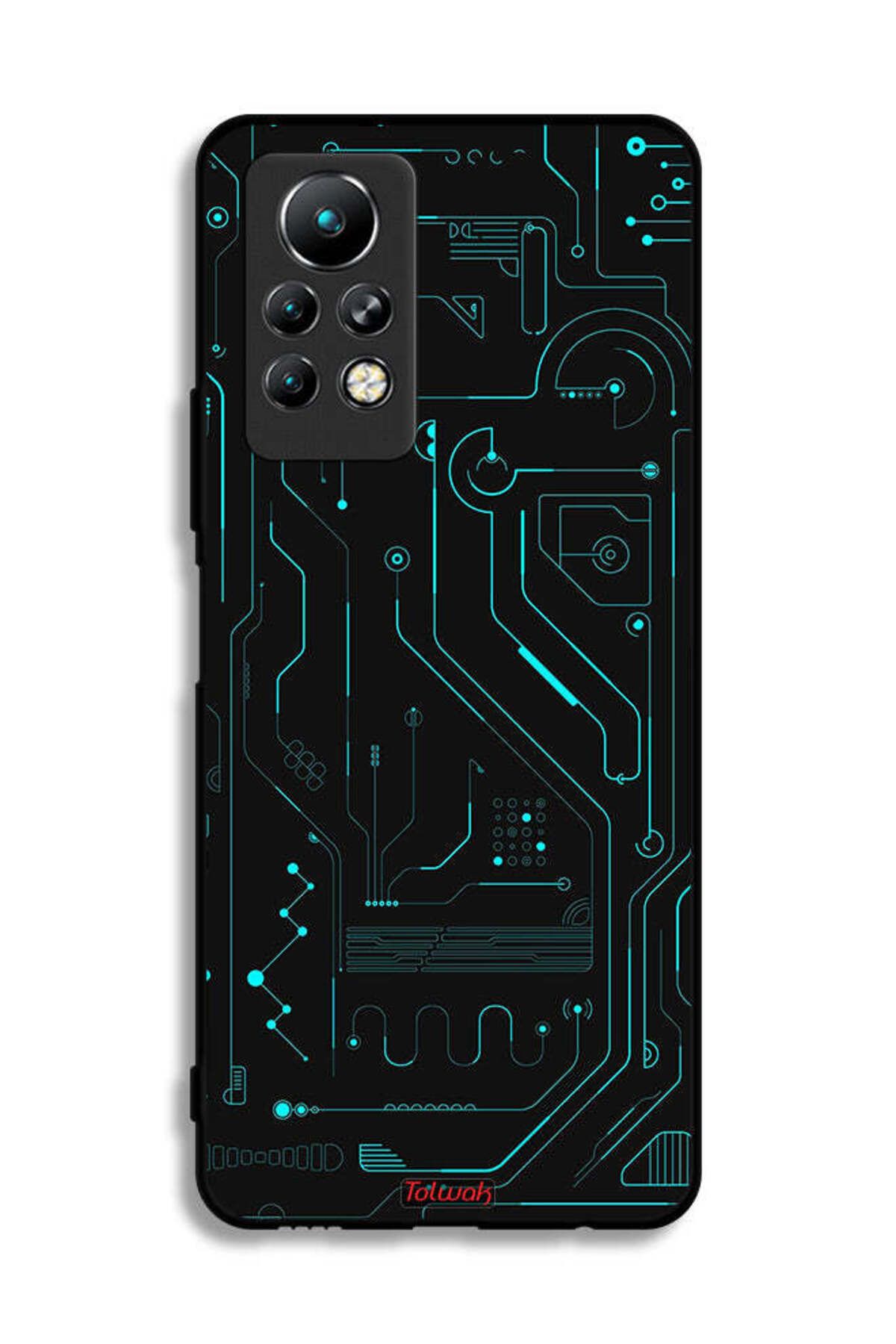 Tolwak-غطاء حماية لهاتف Infinix Note 11 Pro، دوائر فنية رقمية، تصميم بسيط، شاشات متعددة 2