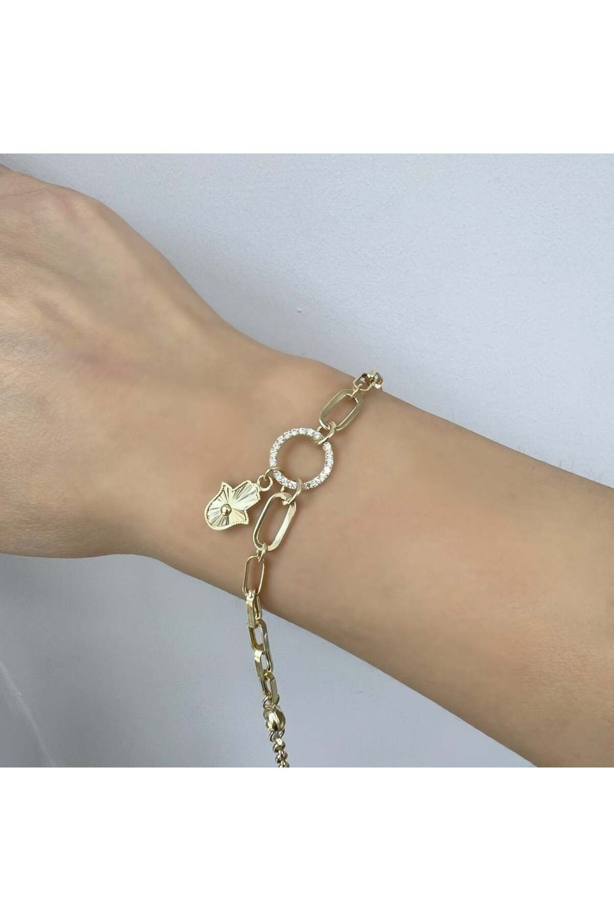 byBurak GOLD Sallantılı Ataç Bileklik – BLK0967