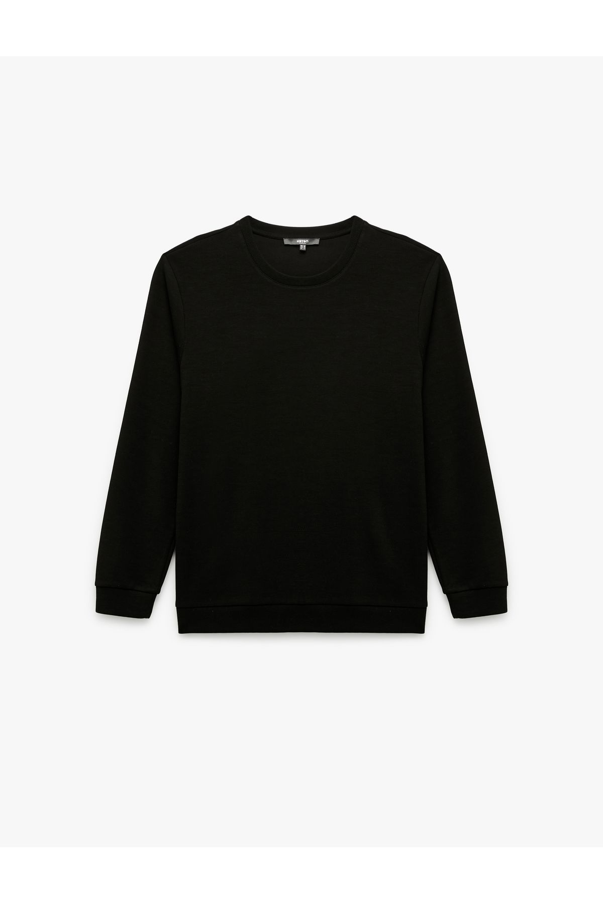 Koton Pamuklu Uzun Kollu Basic Bisiklet Yaka Sweatshirt