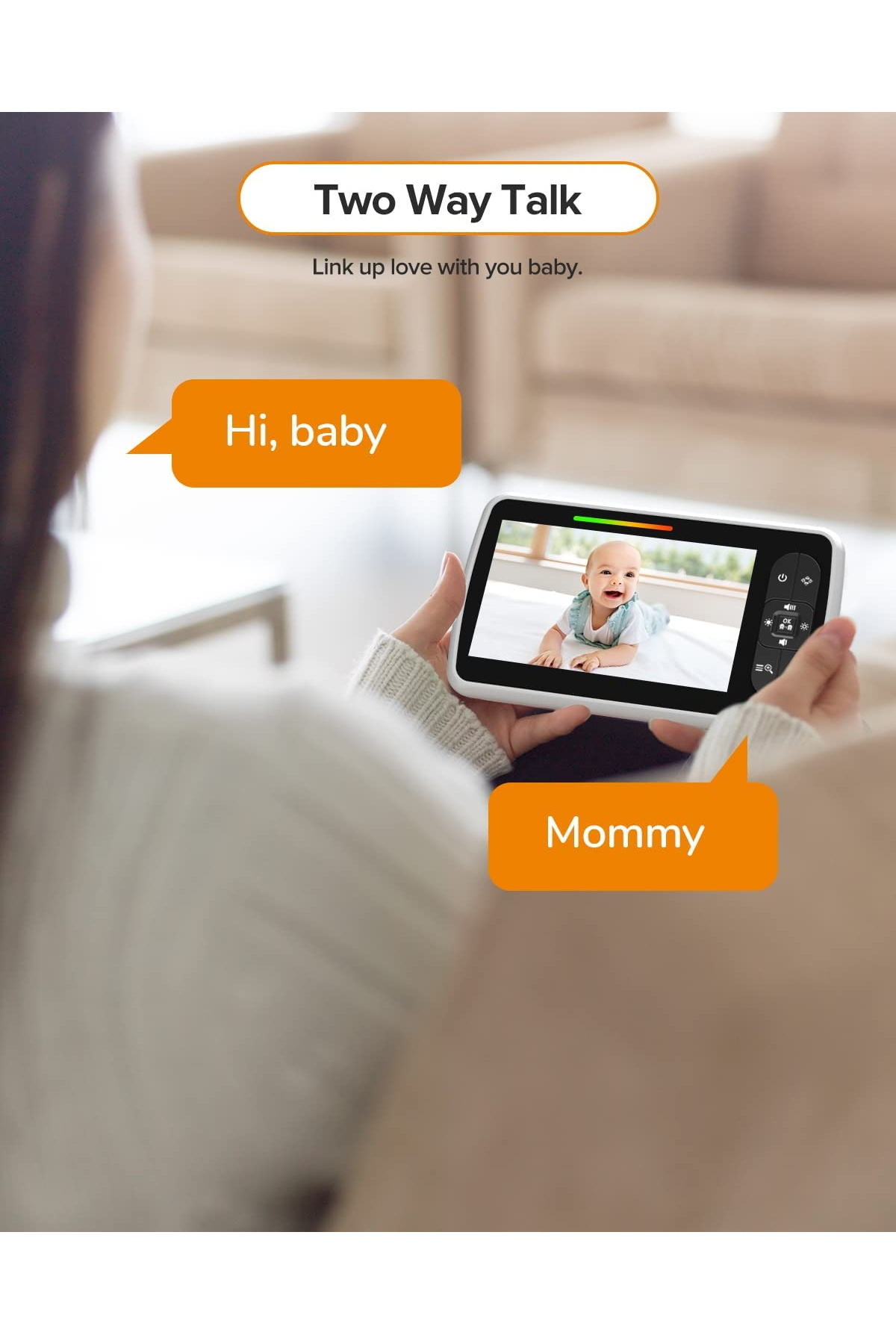 ideal STORE-BabyKids IdealStore Video and Audio Baby Monitoring System, 5 inch Color LCD Screen, V 5
