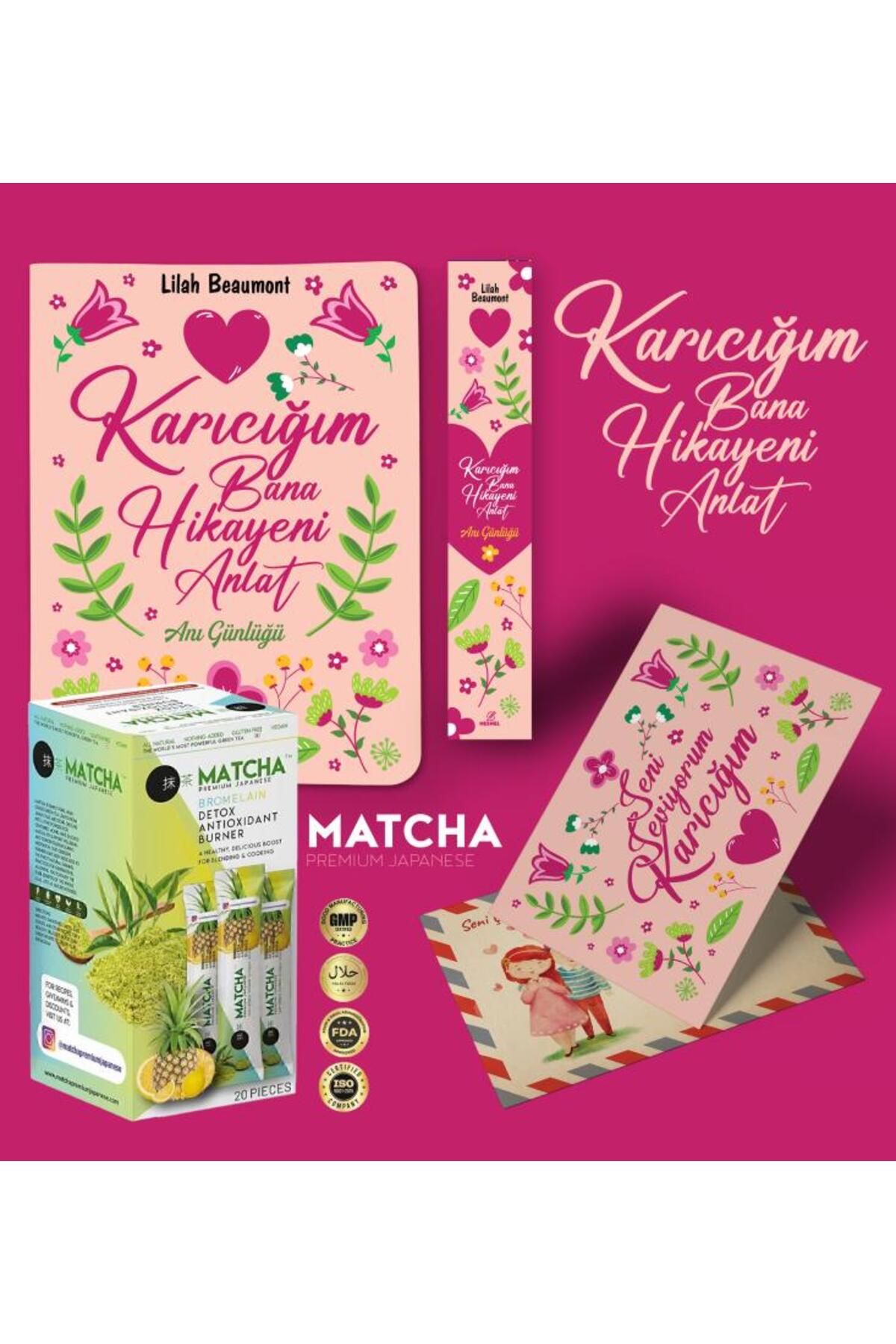 nesnel yayınlar Karıcığım Bana Hikayeni Anlat Ayraç Kartpostal - Bromelain Matcha Çayı