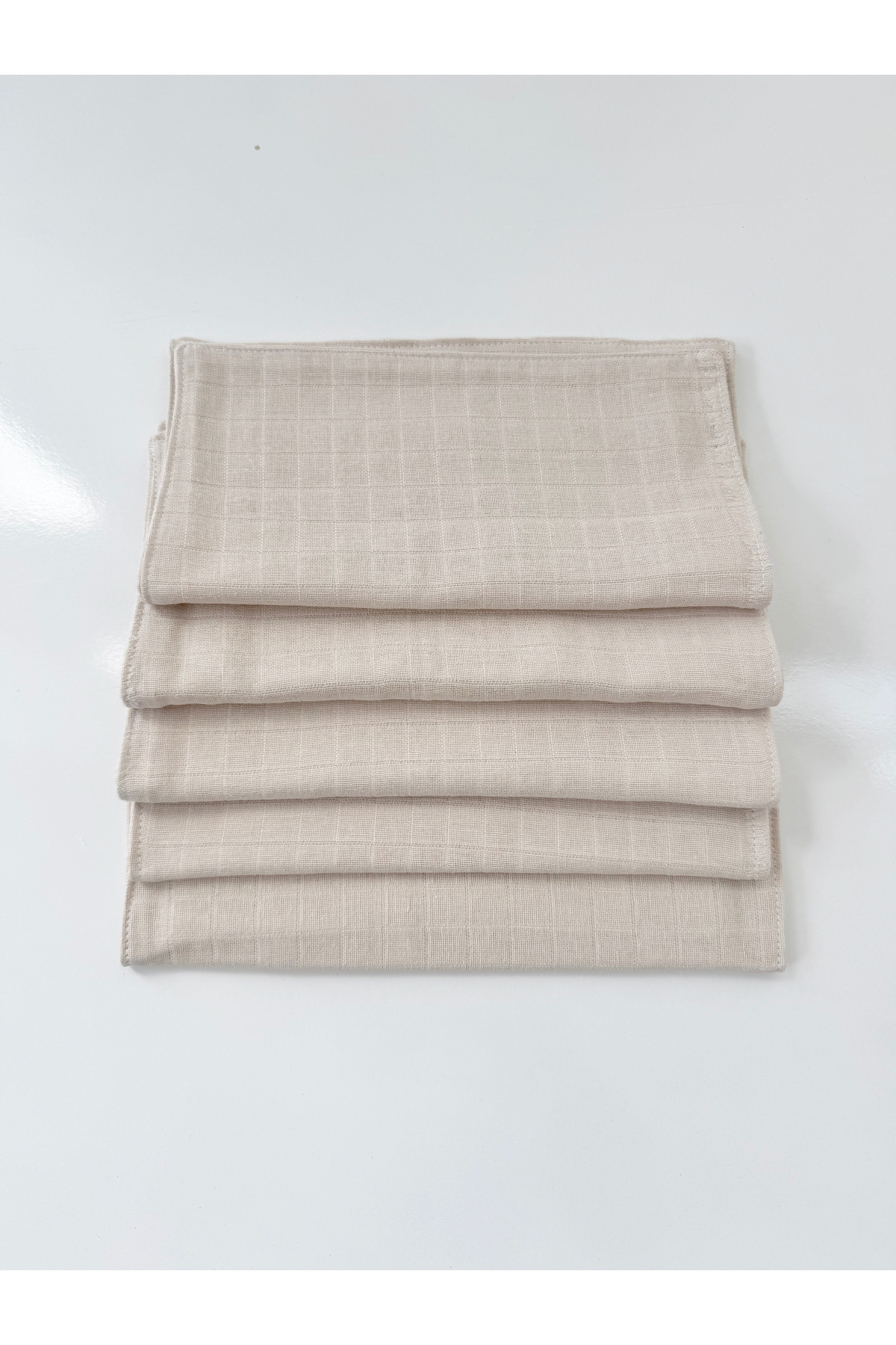 Jaju Baby Bej Müslin 5 Parça Ağız Bezi Sırt Bezi Omuz Bezi Çok amaçlı yenidoğan bezi