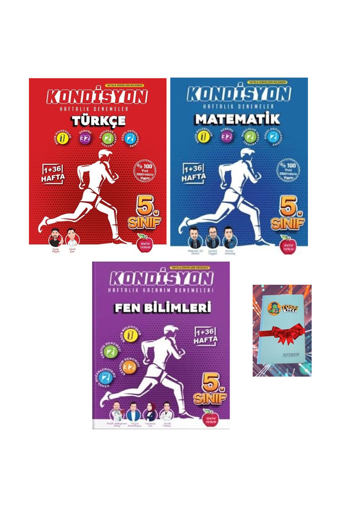 Newton Yayınları 5.Sınıf Kondisyon FEN BİLİMLERİ + MATEMATİK + TÜRKÇE Deneme ( NOT DEFTERİ HEDİYE)