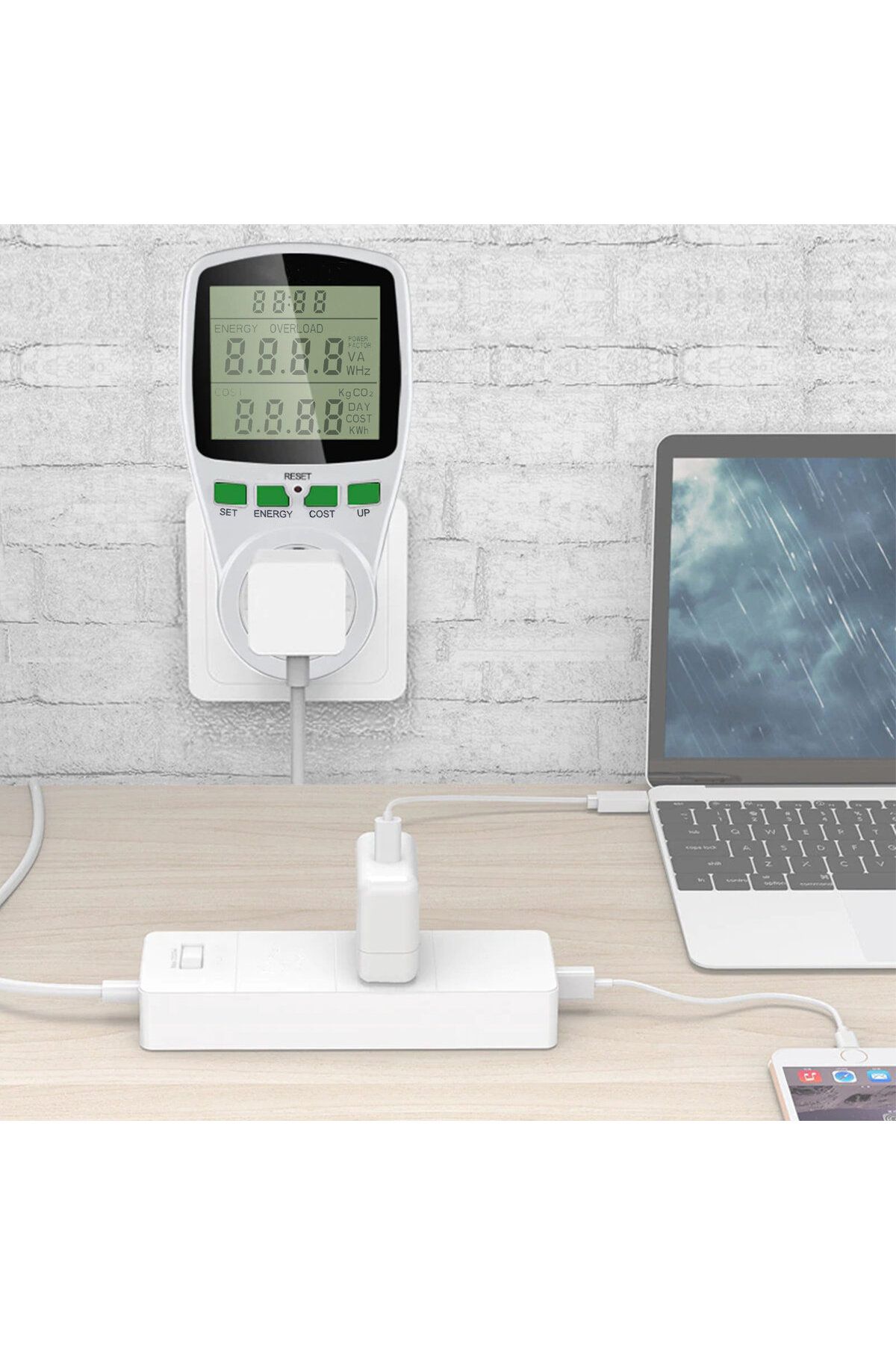 ideal STORE-IdealStore SaveEnergy Energy Meter Socket, Digital, Energy Consumption Setting, kWh Cost Setting 6