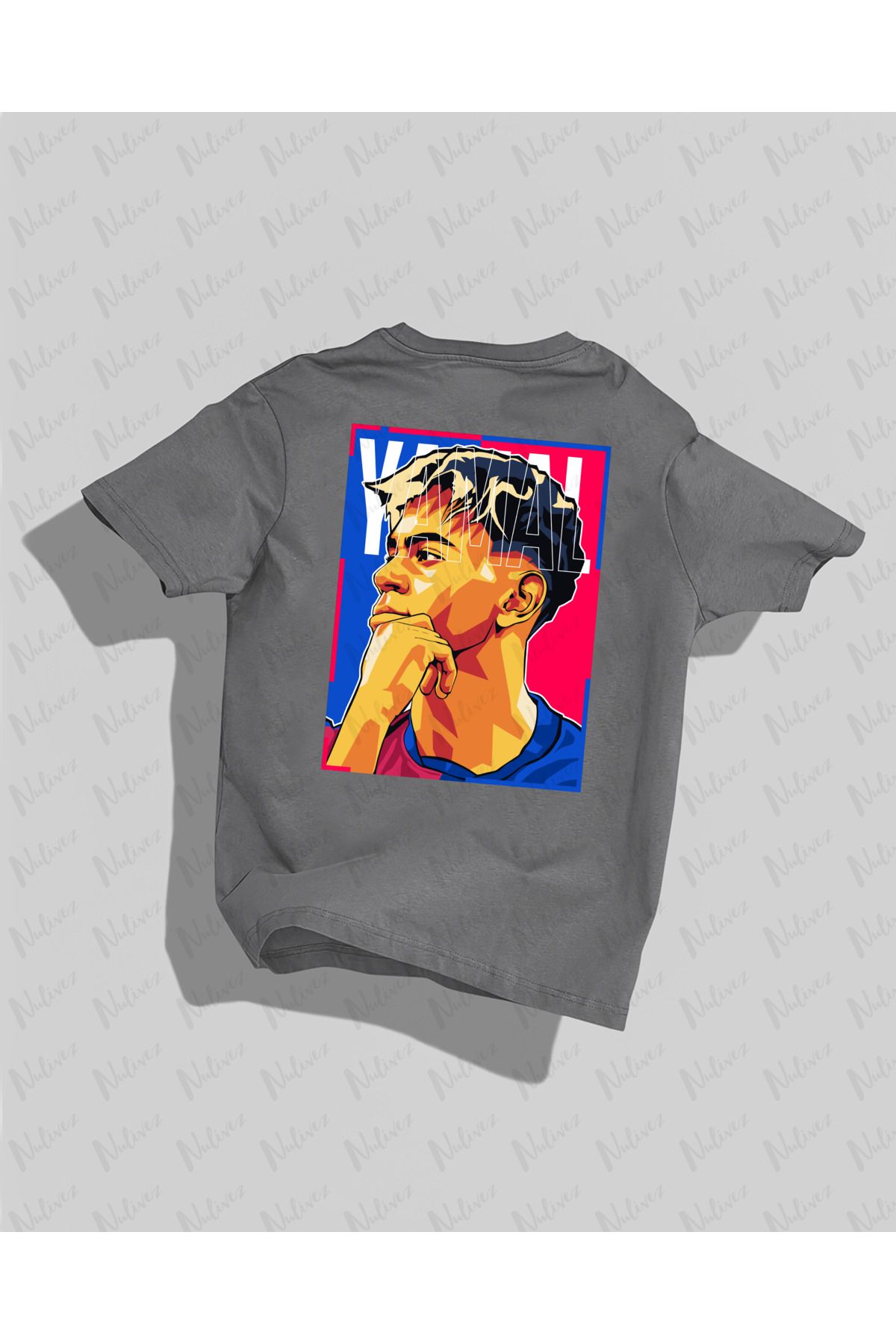 Nulivez Lamine Yamal Baskılı Yüksek Kalite Kompakt Unisex Oversize T-Shirt