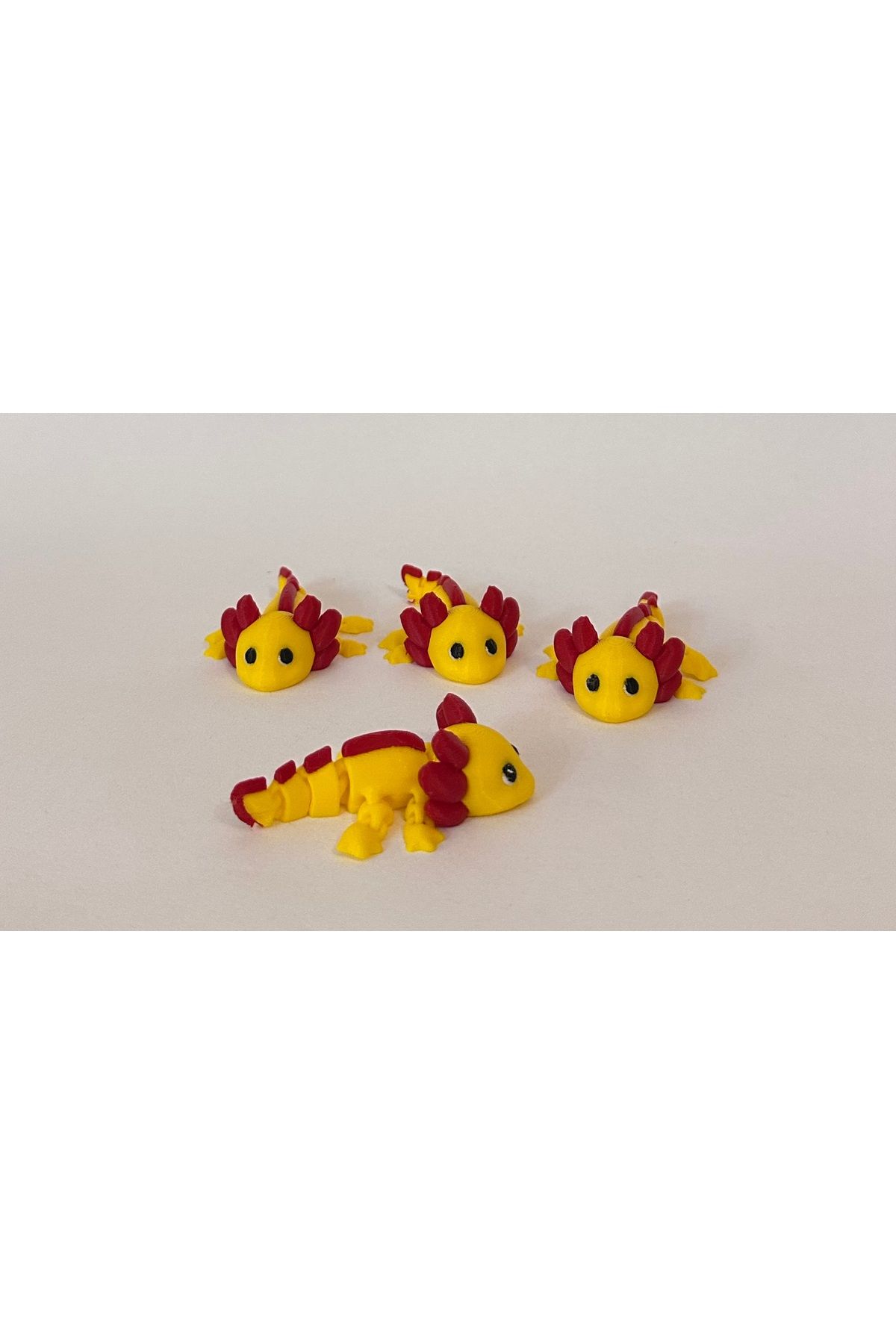 3DFigurika Minik Renkli 3D Oyuncak Axolot
