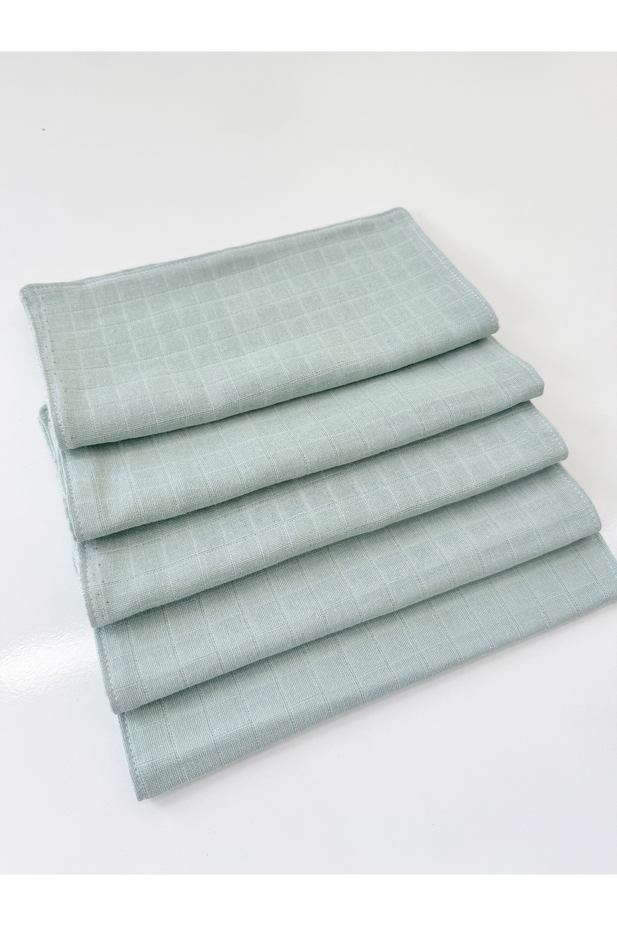 Jaju Baby Yeşil Müslin 5 Parça Ağız Bezi Sırt Bezi Omuz Bezi Çok amaçlı yenidoğan bezi