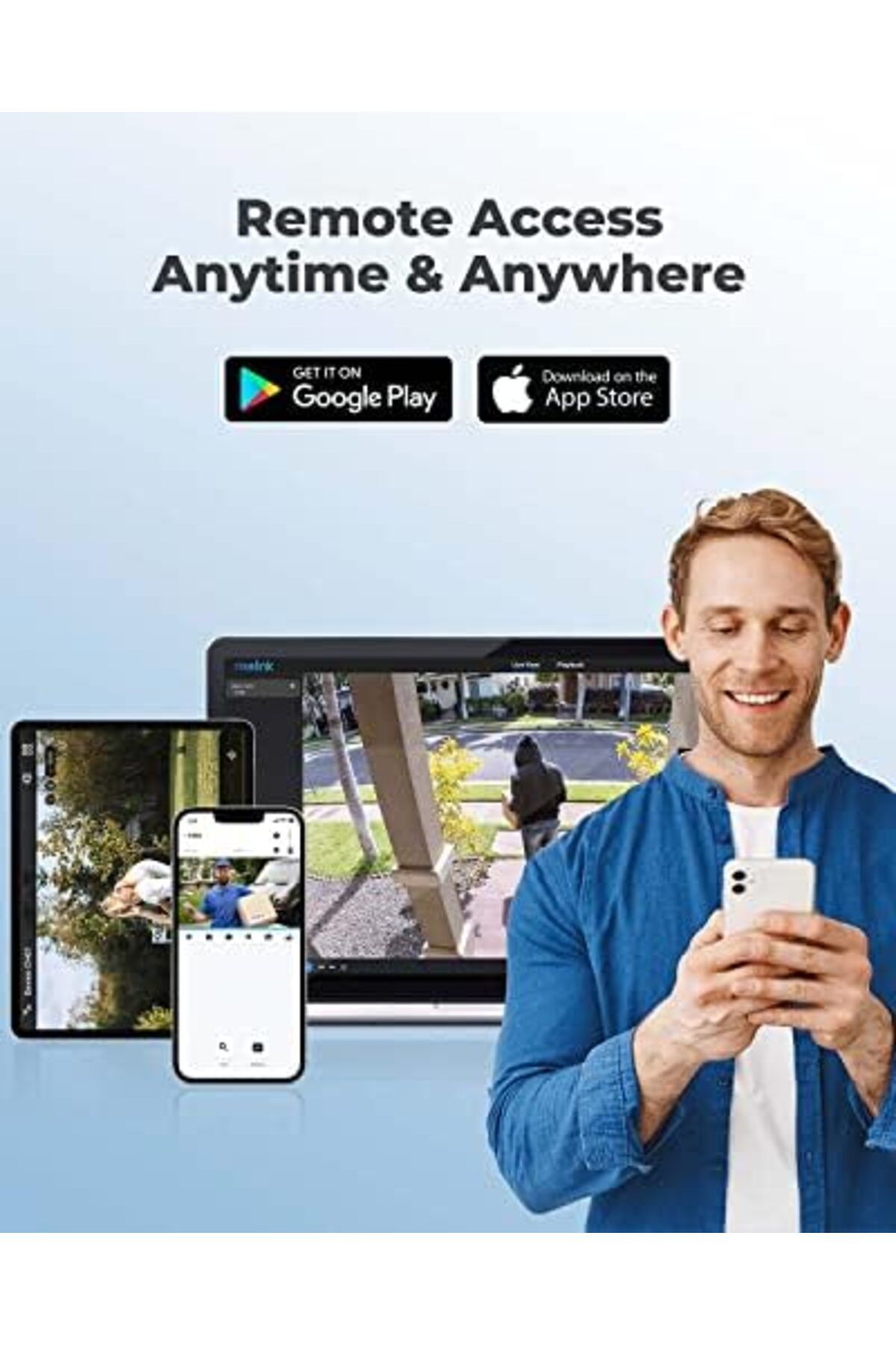 ReoLink-كاميرا مراقبة 4K PoE، كشف ذكي عن الأشخاص/المركبات، تعمل مع مساعد Google IP الخارجي 9
