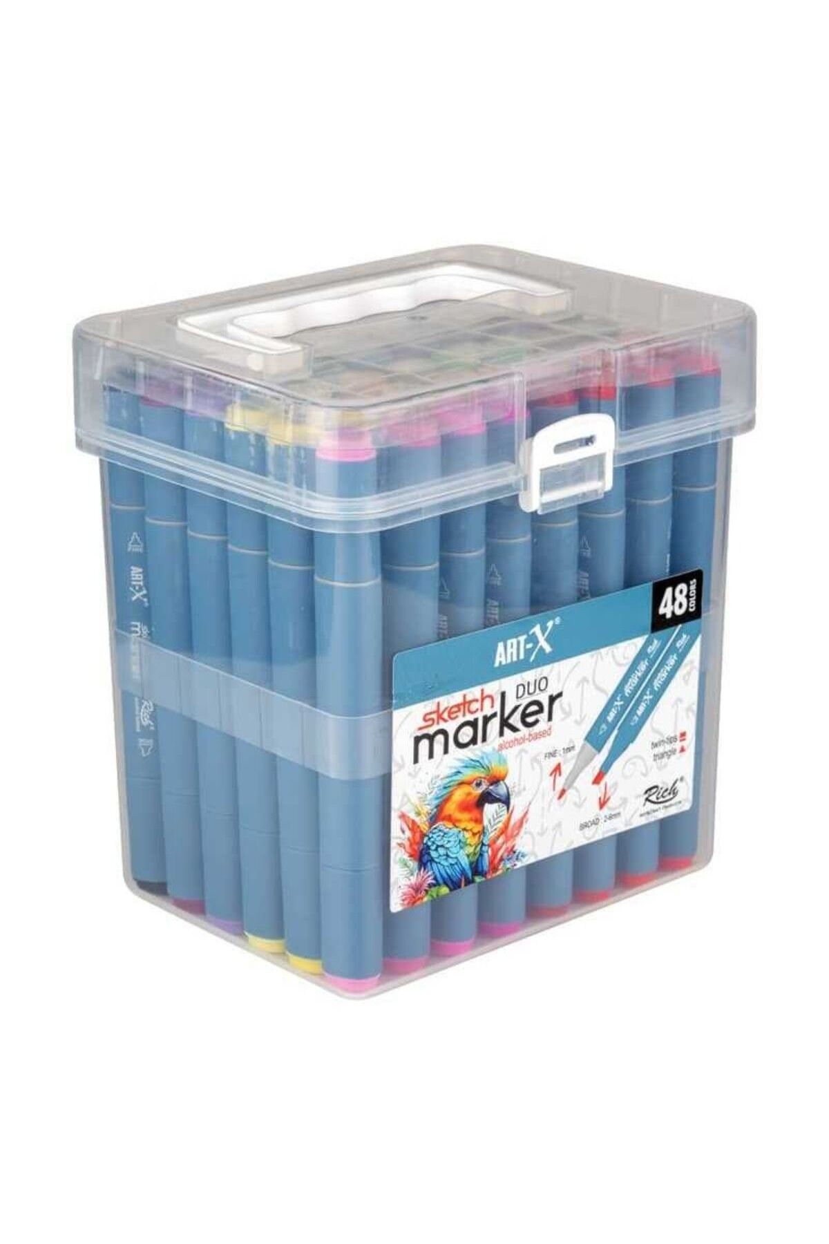 Rich Rıch Art-x Sketch Marker Duo Çift Uçlu Kalem 48 Li Klm-18049