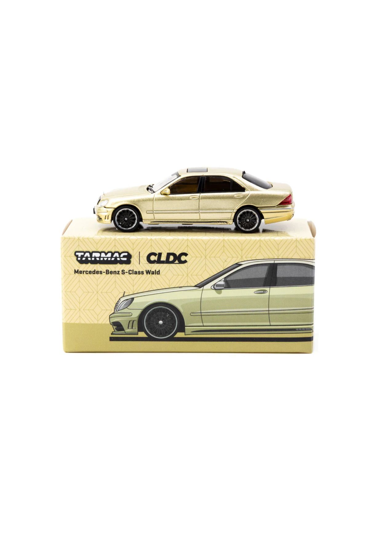 Tarmac Works 1:64 Mercedes-Benz S-Class Wald Gold CLDC Special Edition Diecast Model Araba