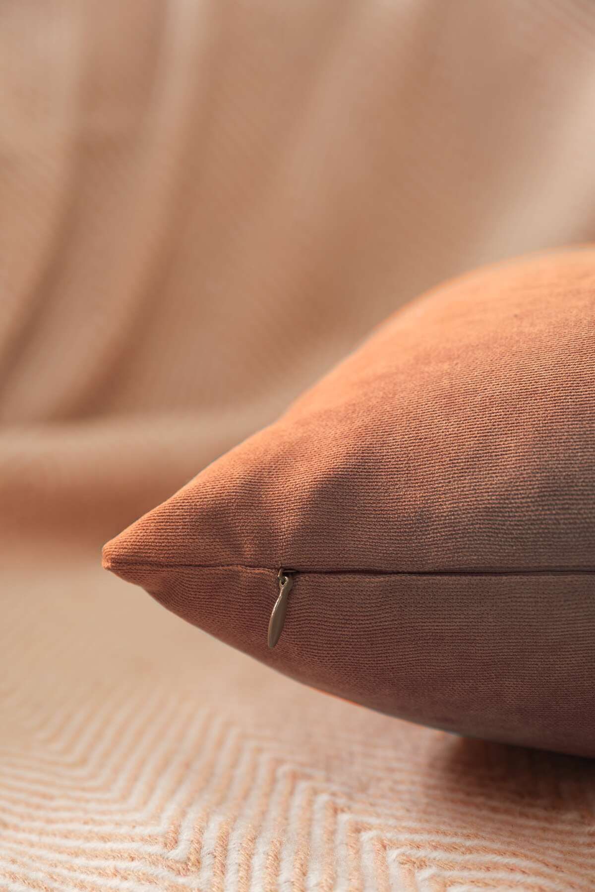 ÖZENEV-Panoroma Coffee Plain Plain Throw Pillow Case Suitable for Punch (Punch) Processing Decorative Pillow Case 45X45 3
