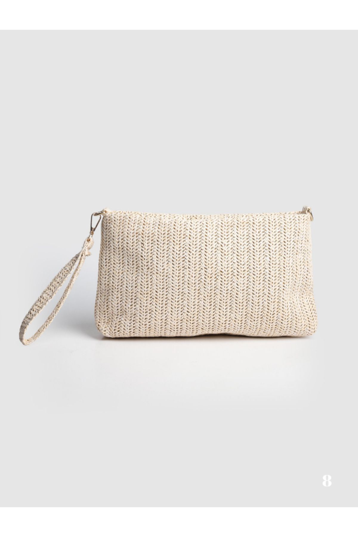 CHELLA Hasır Örgülü Zincir Askılı Clutch Çanta