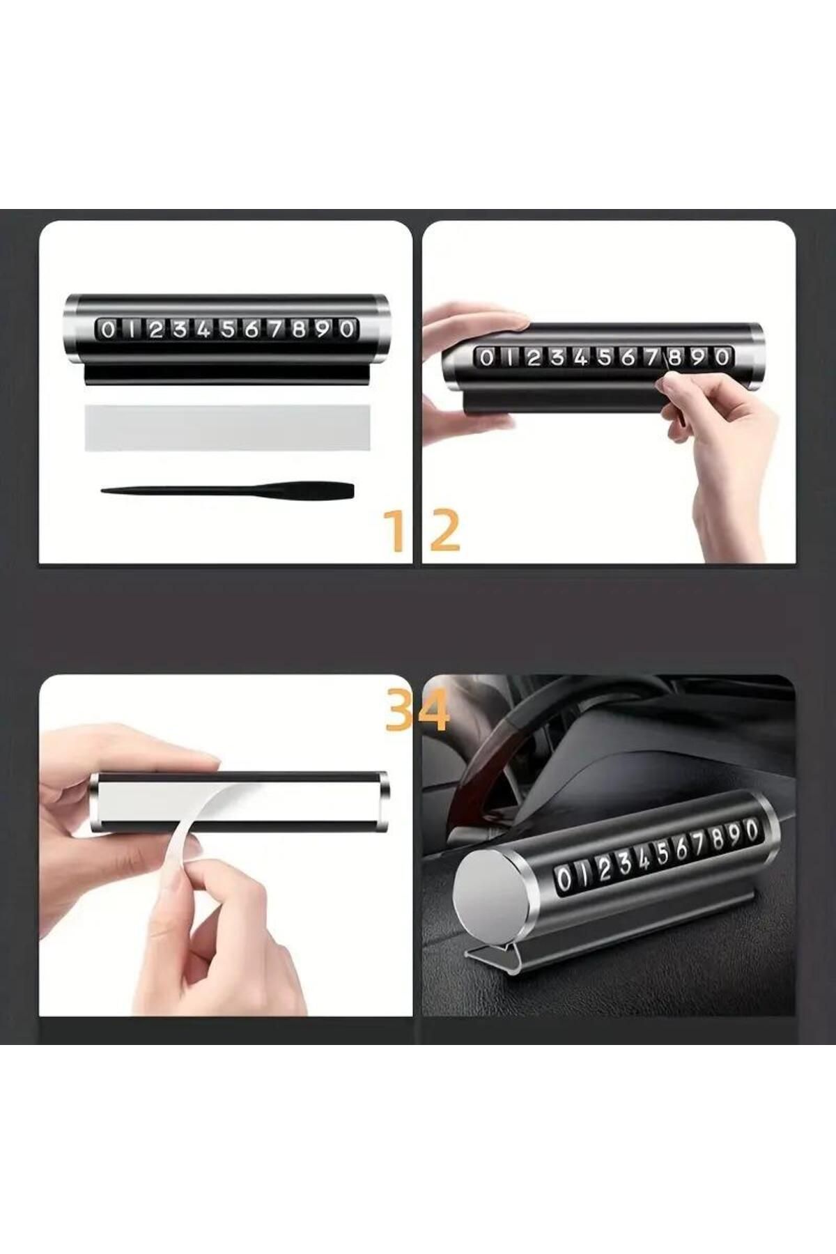 jetfast-Vehicle Parking Telephone Number Counter Adjustable Torpedo Top Cylinder Number Counter 6