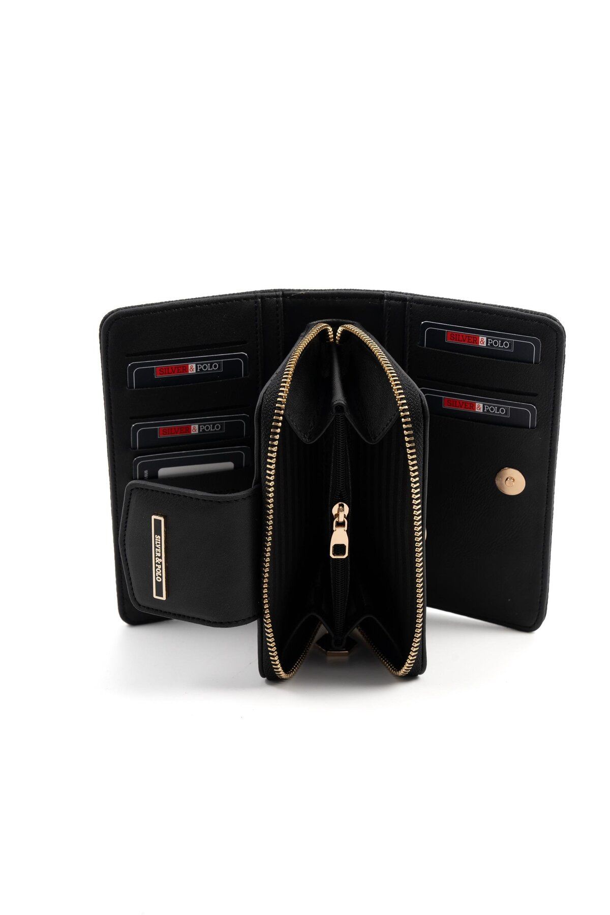 Silver Polo-Silver & Polo Smoked - Black Sp1202 Women's Wallet & Card Holder 6