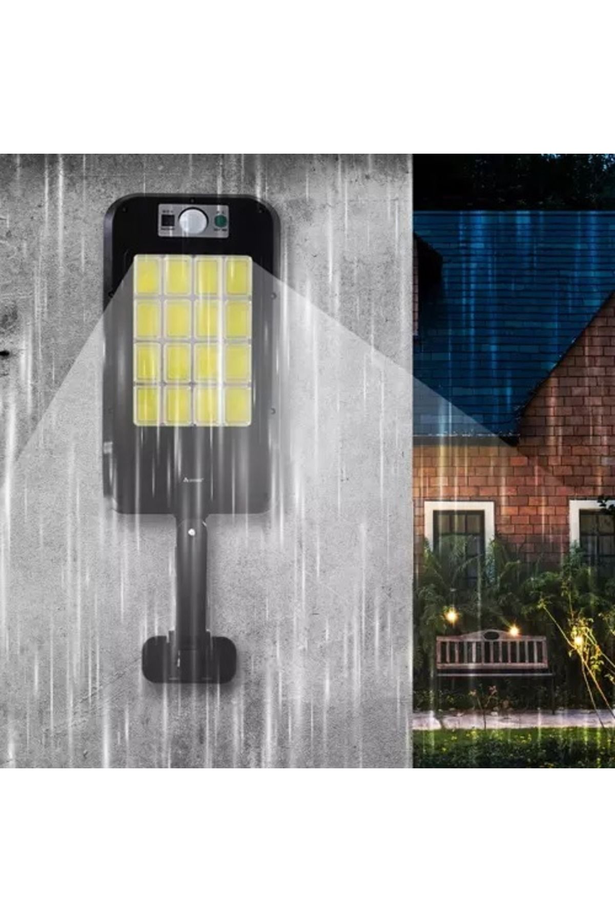 OEM-Solar Street Light, Includes 240 COB LEDs, Motion Sensor, Built-in Solar Panel, 4 Lighting Modes 4