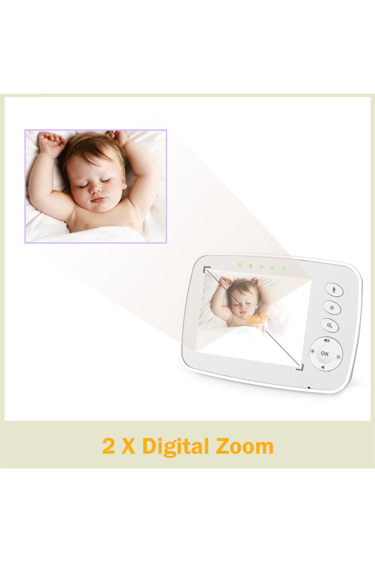 IDL-idealStore SuperCam Baby Video and Audio Monitoring System, 3.2 inch Screen, Two-way Communication 4